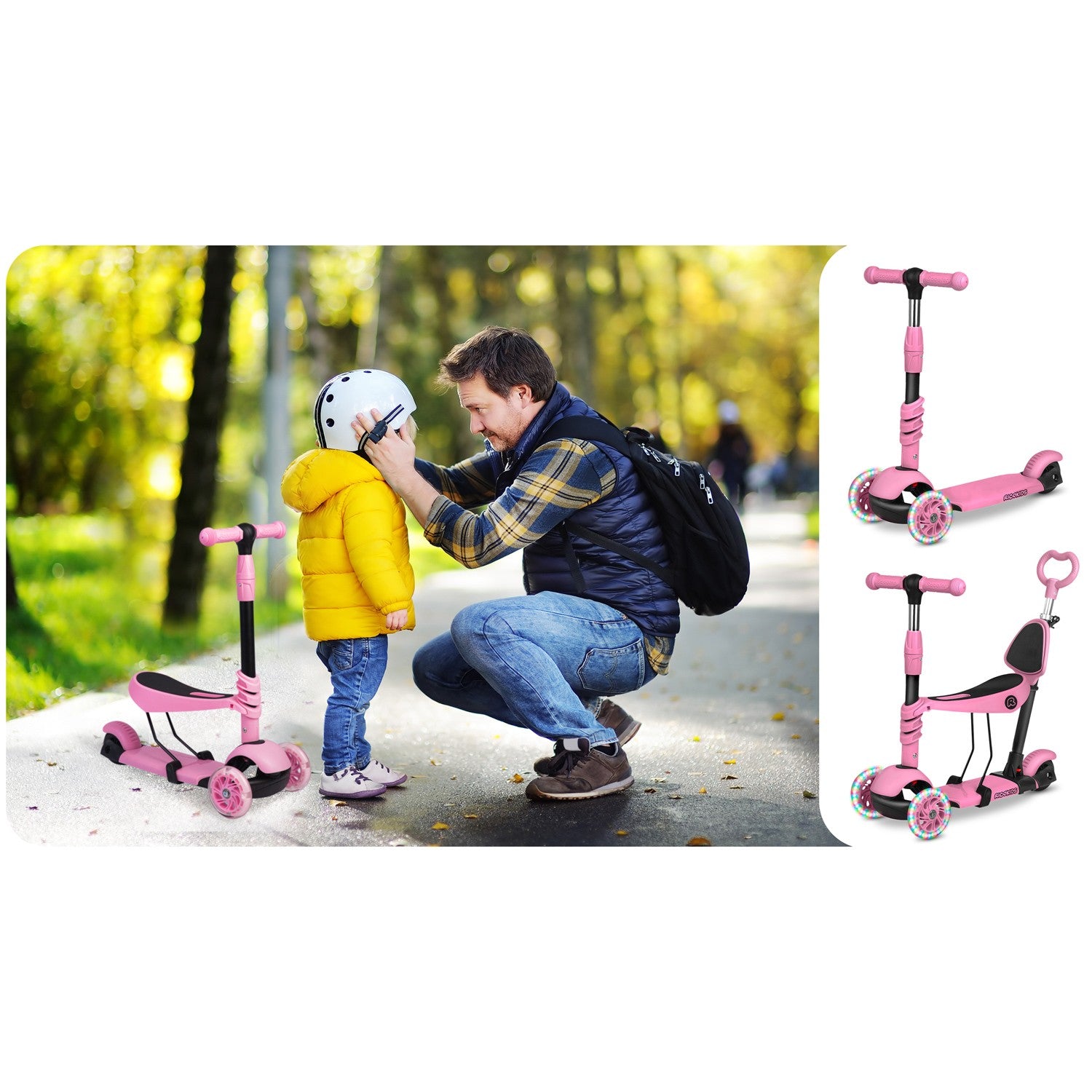 Ricokids Todi - rožinė trijų ratų kardinolė