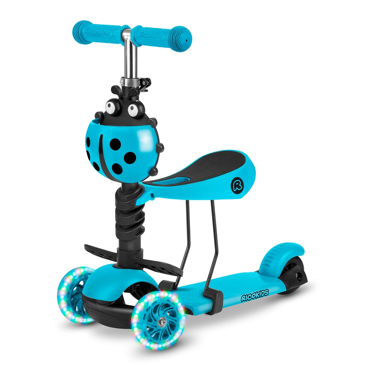 Turkūzų spalvos Ricokids Buggy