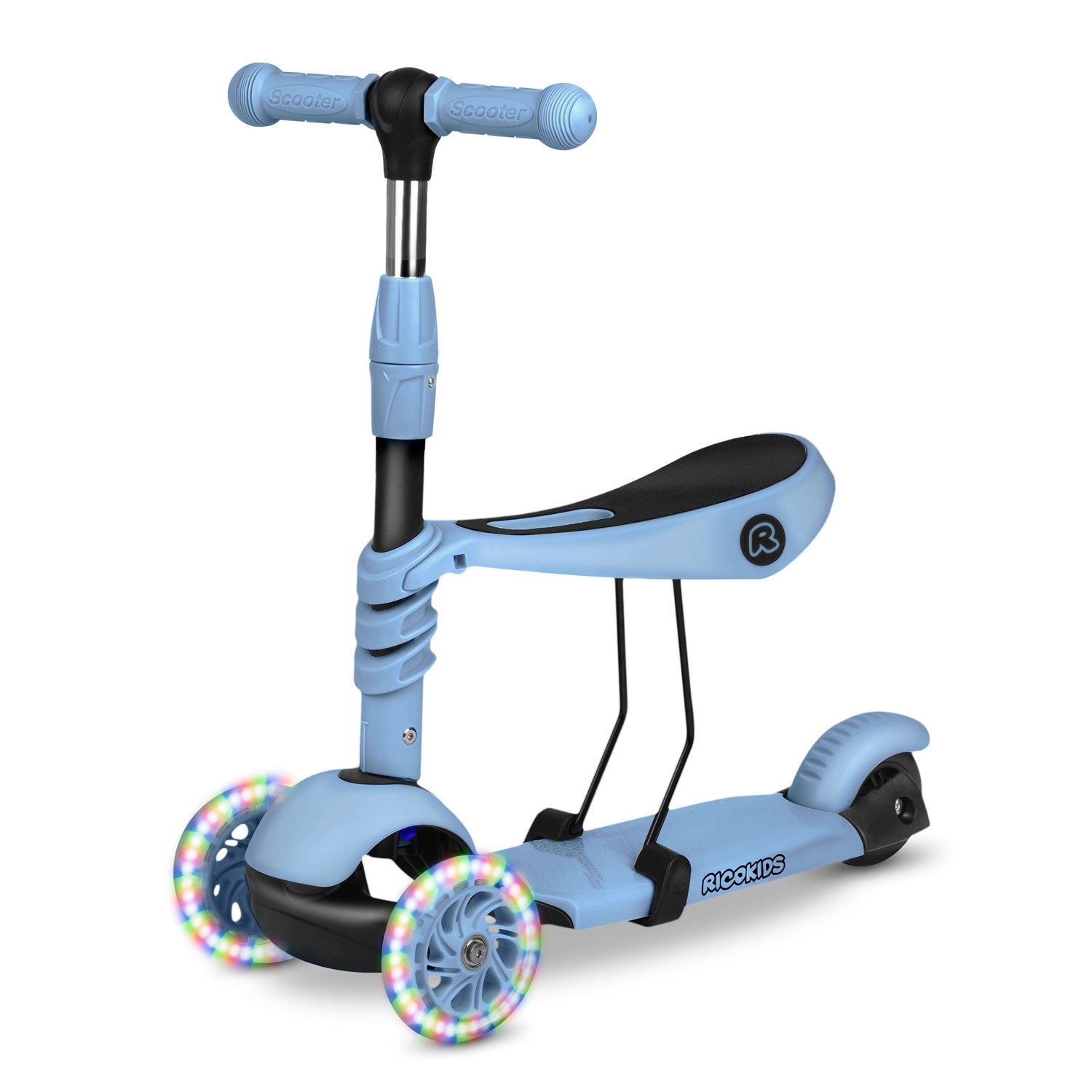 Ricokids Todi - mėlynas-pilkasis, trikojo ratas