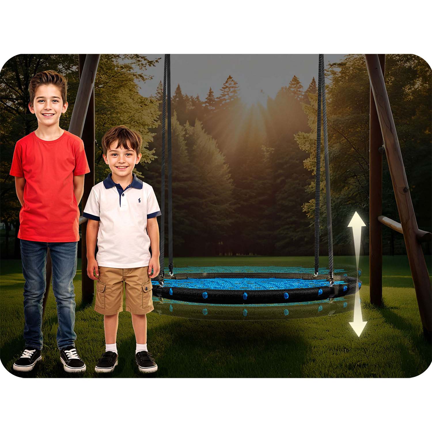 Neo-Sport NS-104 120 cm stambų stogų lizdų svyravimas