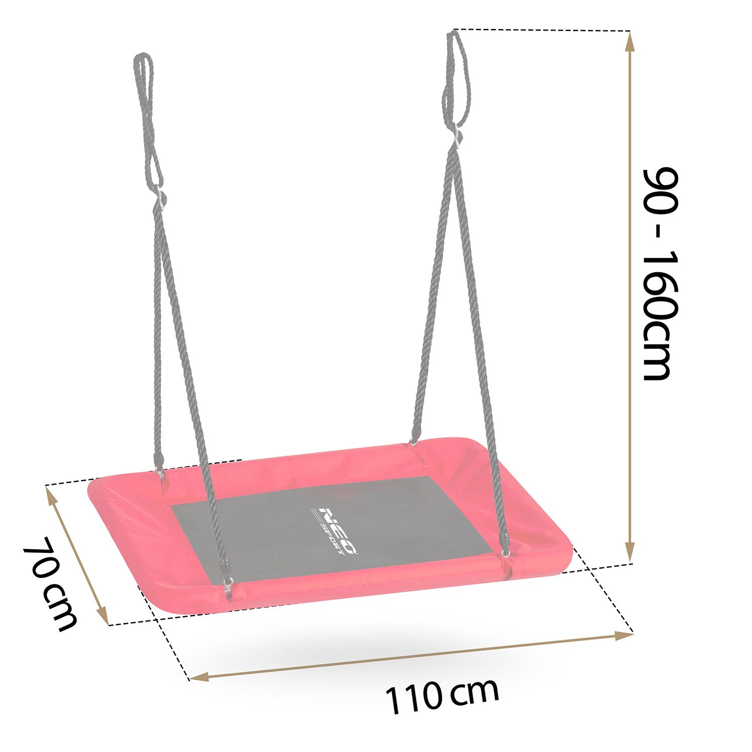 Neo-Sport Swingo 110 cm x 70 cm stačiakampė