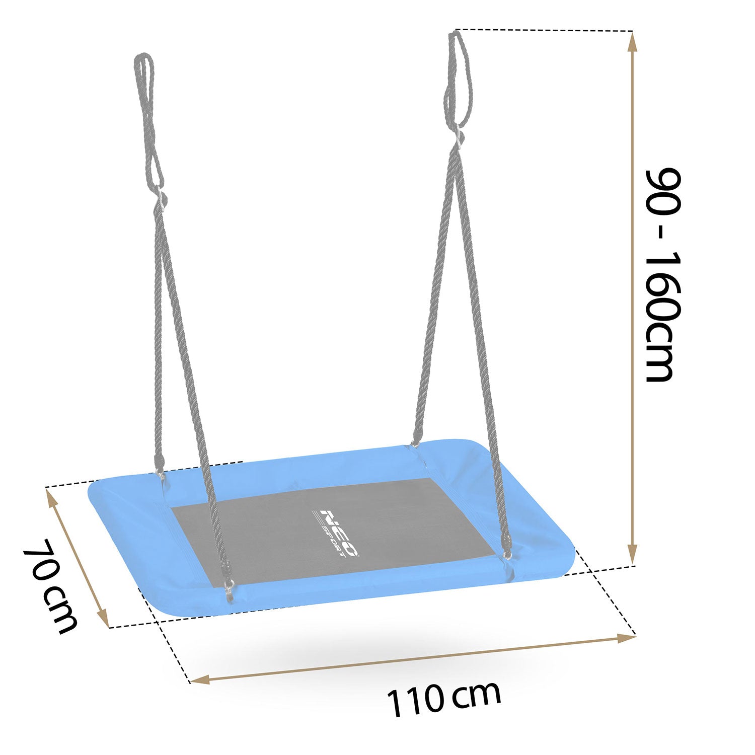Neo-Sport Swingo 110 cm x 70 cm stačiakampė