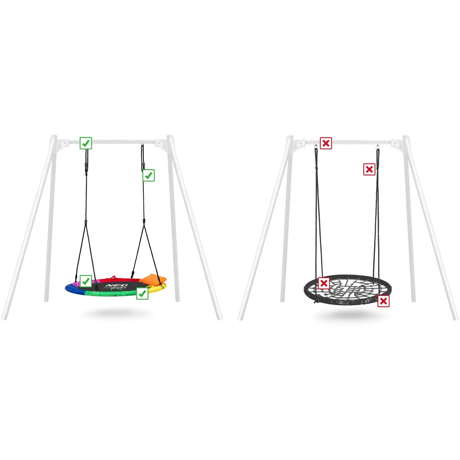 Swingo XXL daugiabrangiai 110 cm stambūs varliukai