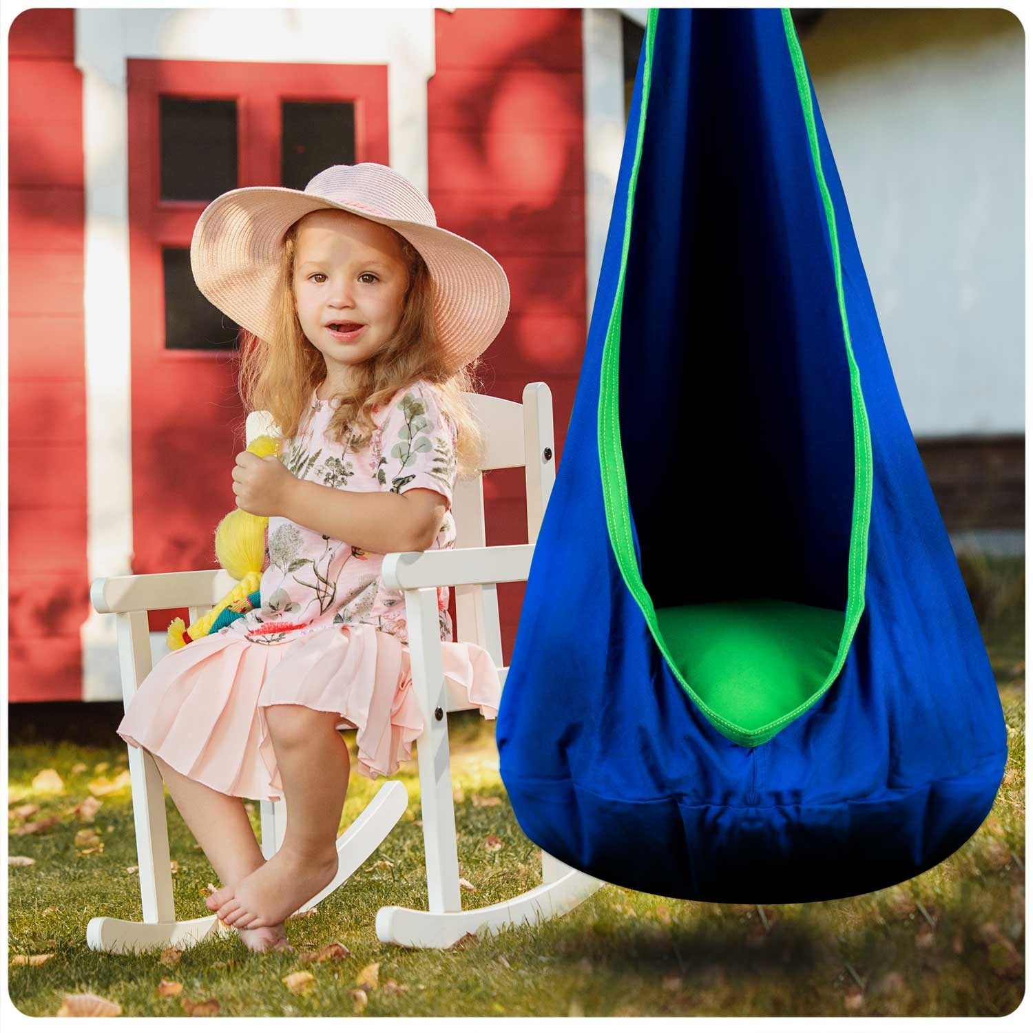 Neo-Sport mėlynas pakabinimo kėdė