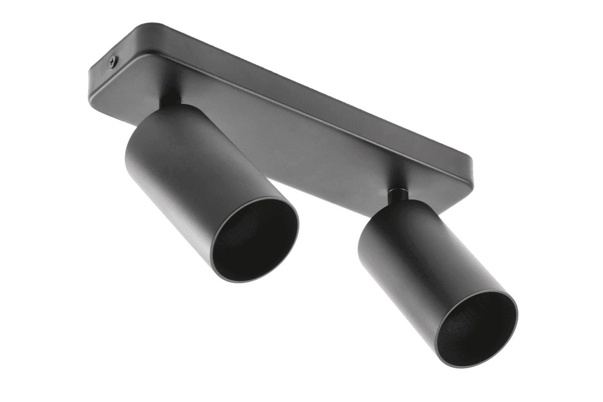 SANTO BIS LED šviestuvas (apvalus, aliuminis, juodas, dvigubas, 2x20W, IP20) GTV OS-SAN20WOK2B-00