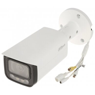 IP kamera Dahua Bullet HFW2449T-AS-IL-0360B F3.6 (Balta, 4MP, WizSense, IR 60m, LED 50m, IP67)