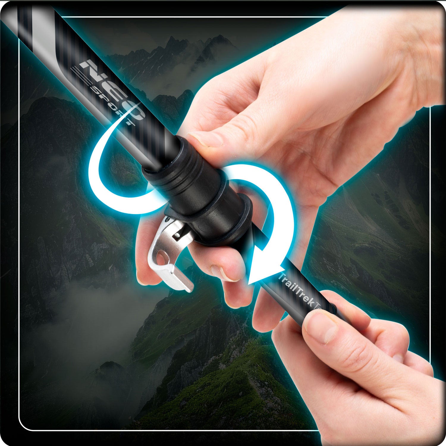 NS-382 Neo-Sport trekinės lazdelės