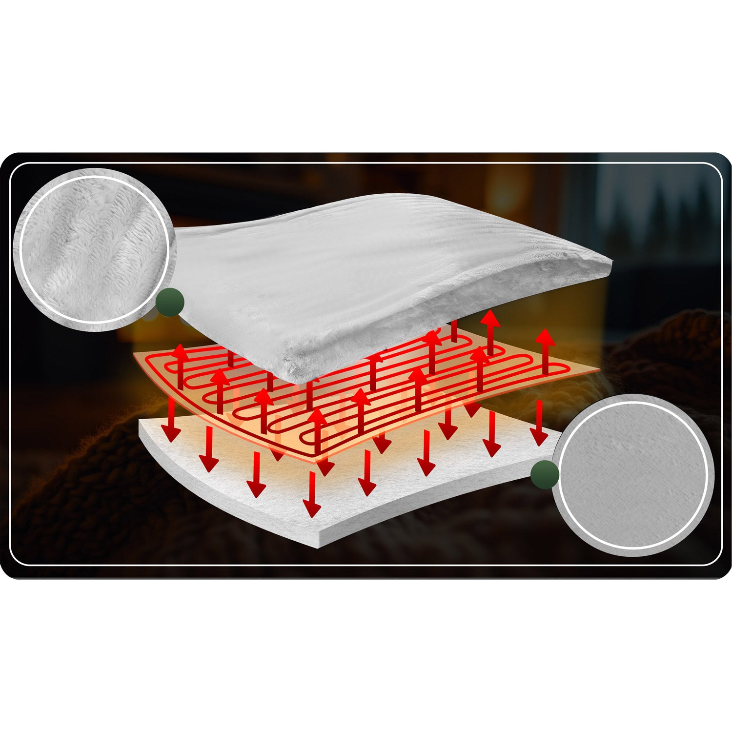 180 x 160 cm Berdsen BD-960 elektrinis kilimas