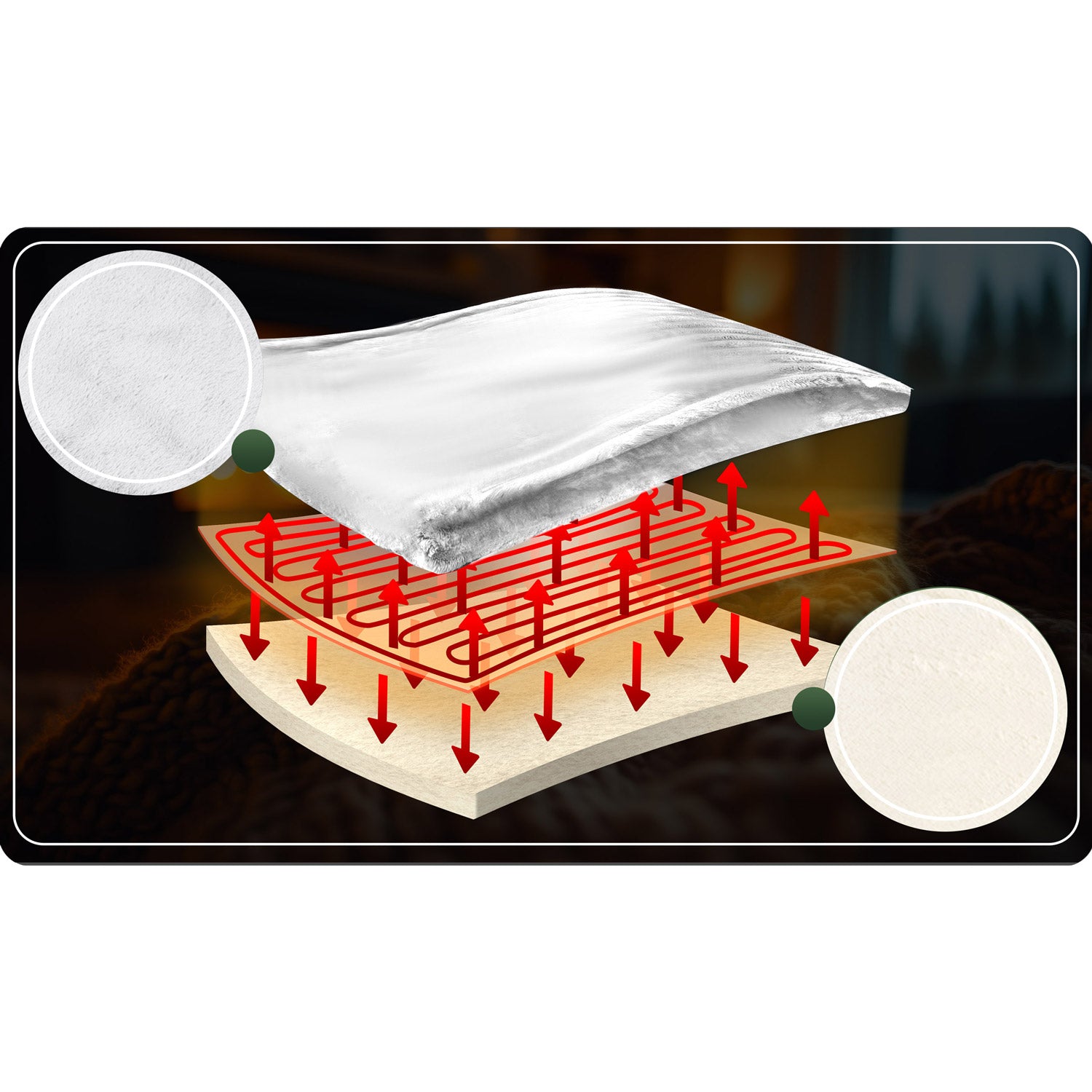 180 x 160 cm Berdsen BD-962 elektrinis kilimas