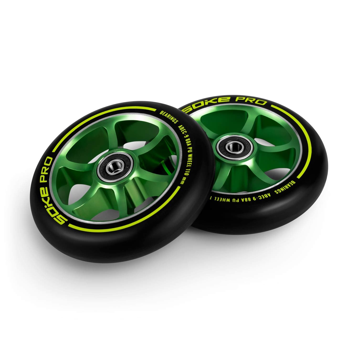 110 mm žalios spalvos ratas