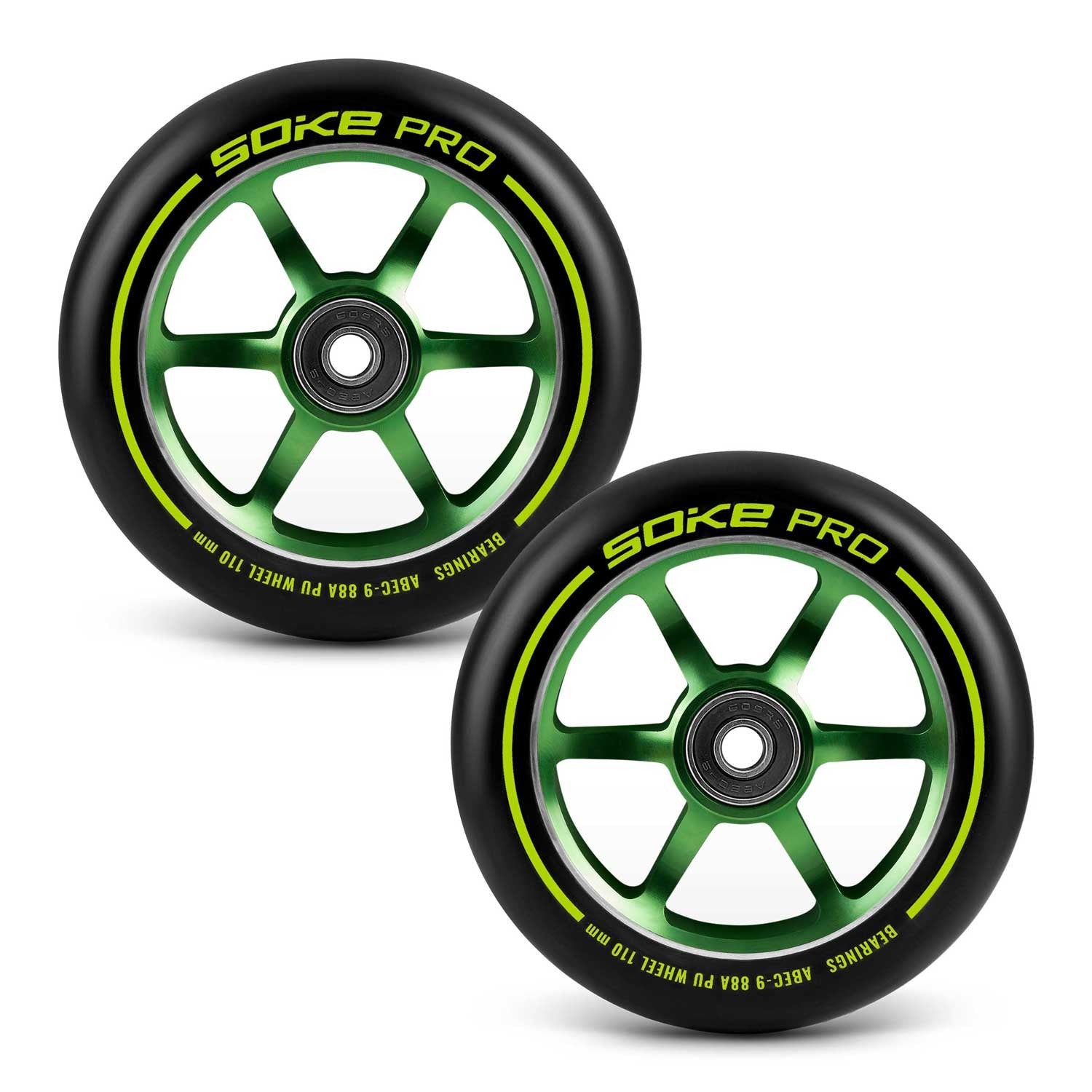 110 mm žalios spalvos ratas