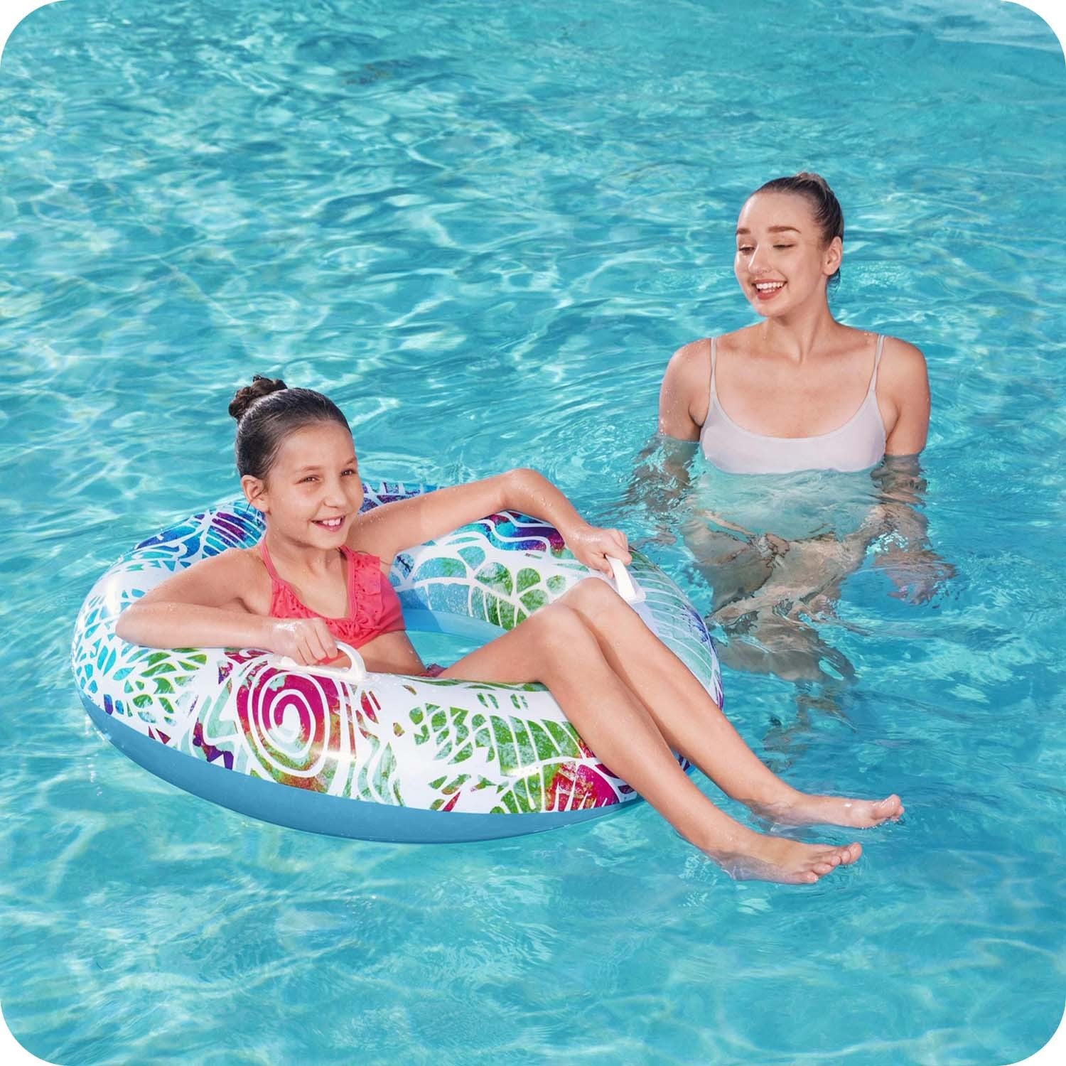 Vaikų ratas, 91 cm 3 spalvos, Bestway 36084 mėlynas