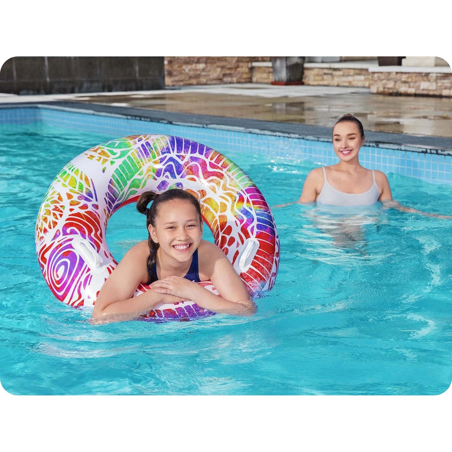 Vaikų ratas, 91 cm 3 spalvos, Bestway 36084 mėlynas