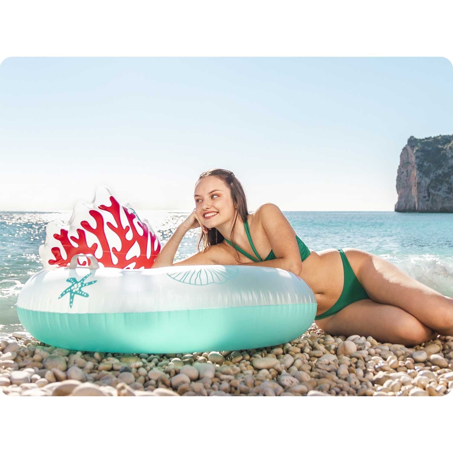Coral Bliss 107 x 113 cm Bestway 43730 slidinėjimo ratas