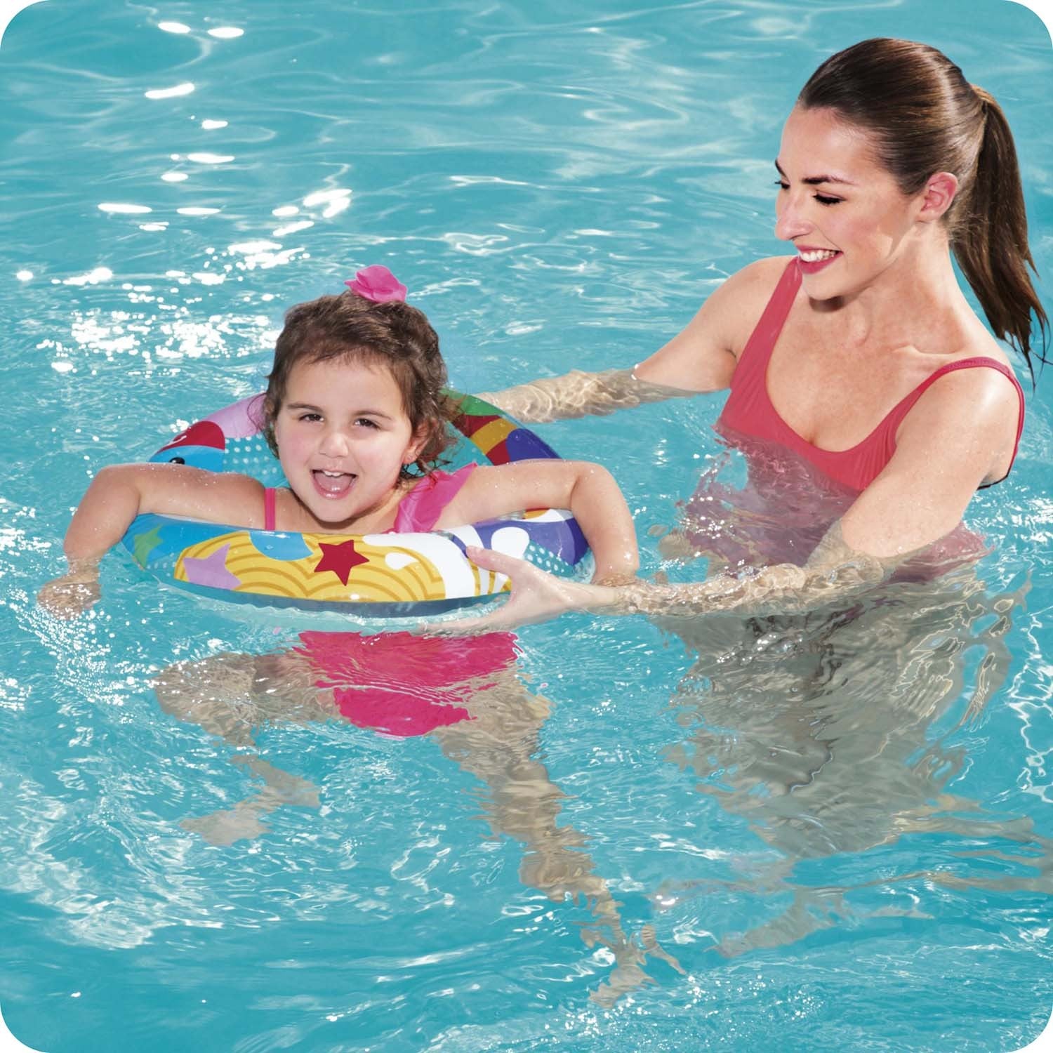 Paplūdimio ratas plaukiojimui Jūrų nuotykių vaikams Bestway 36113 delfin