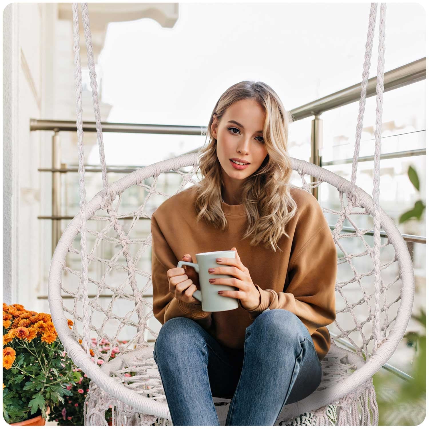 Boho beždžionė pakabinė sėdynė