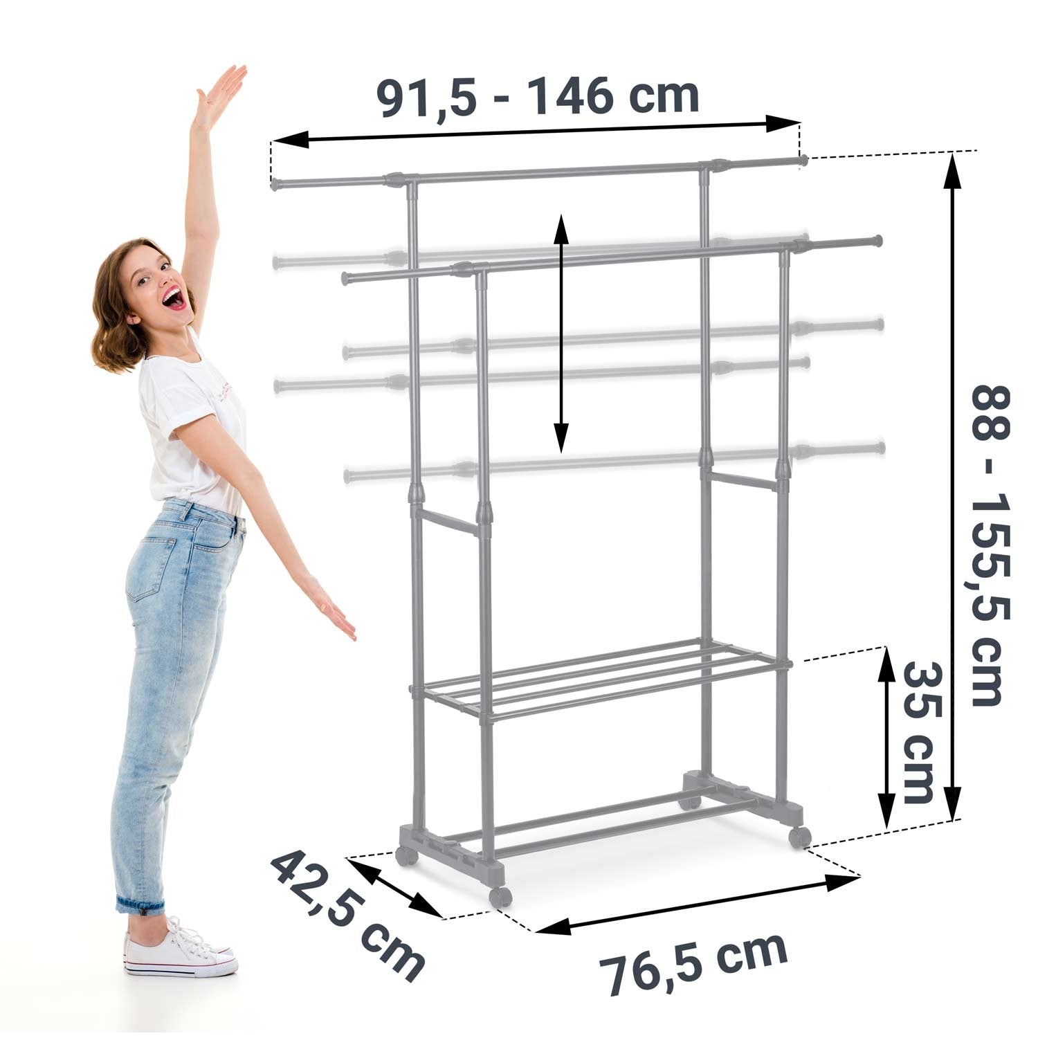 Masido drabužių pakabinis 686200 juodas