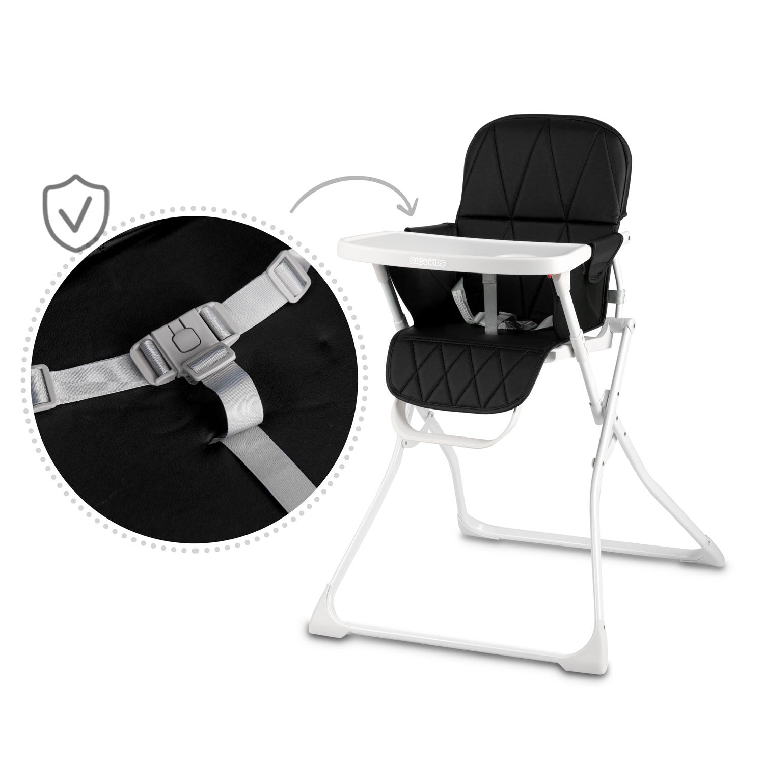 Nuco maitinimo kėdė juoda