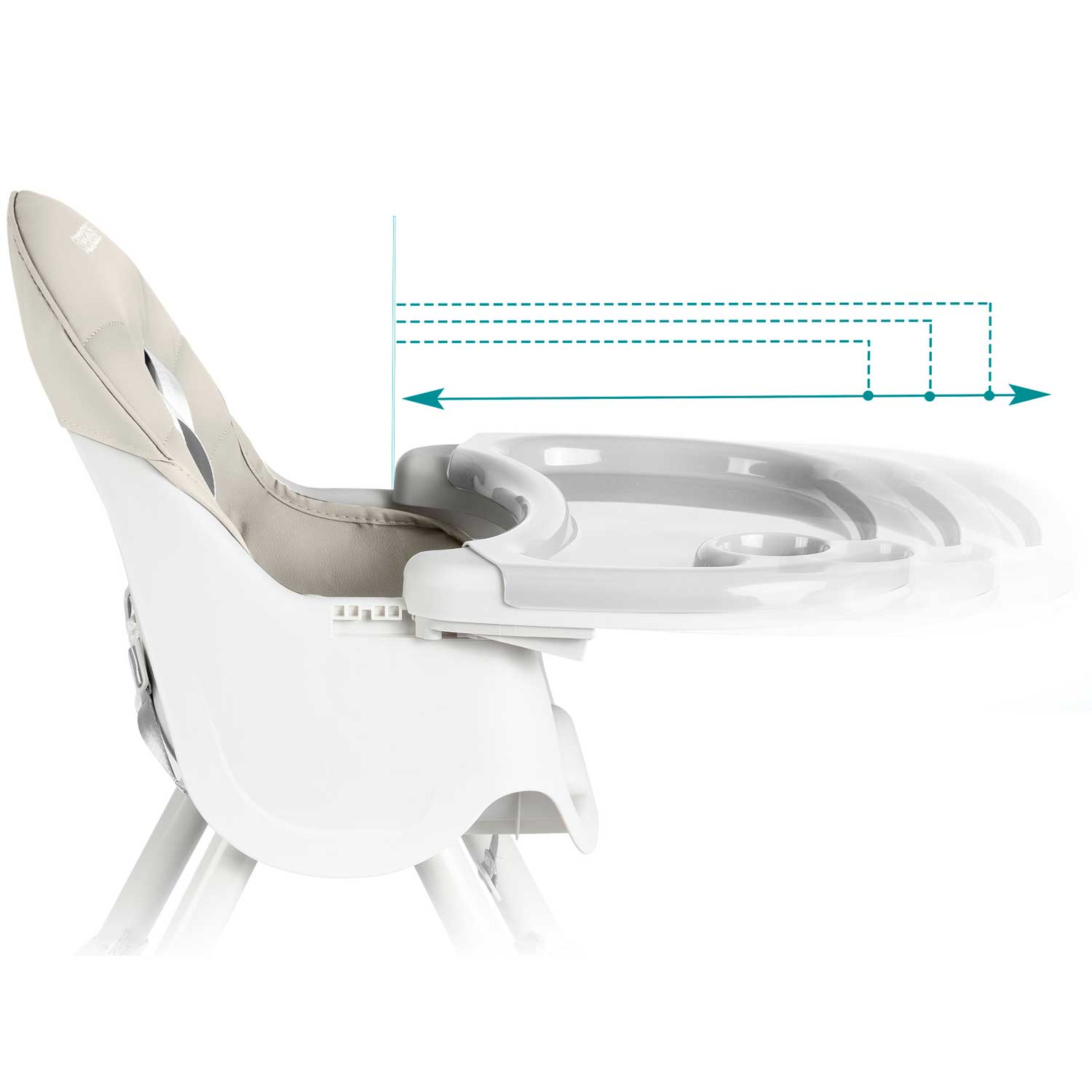 Maitinimo kėdė su stalu