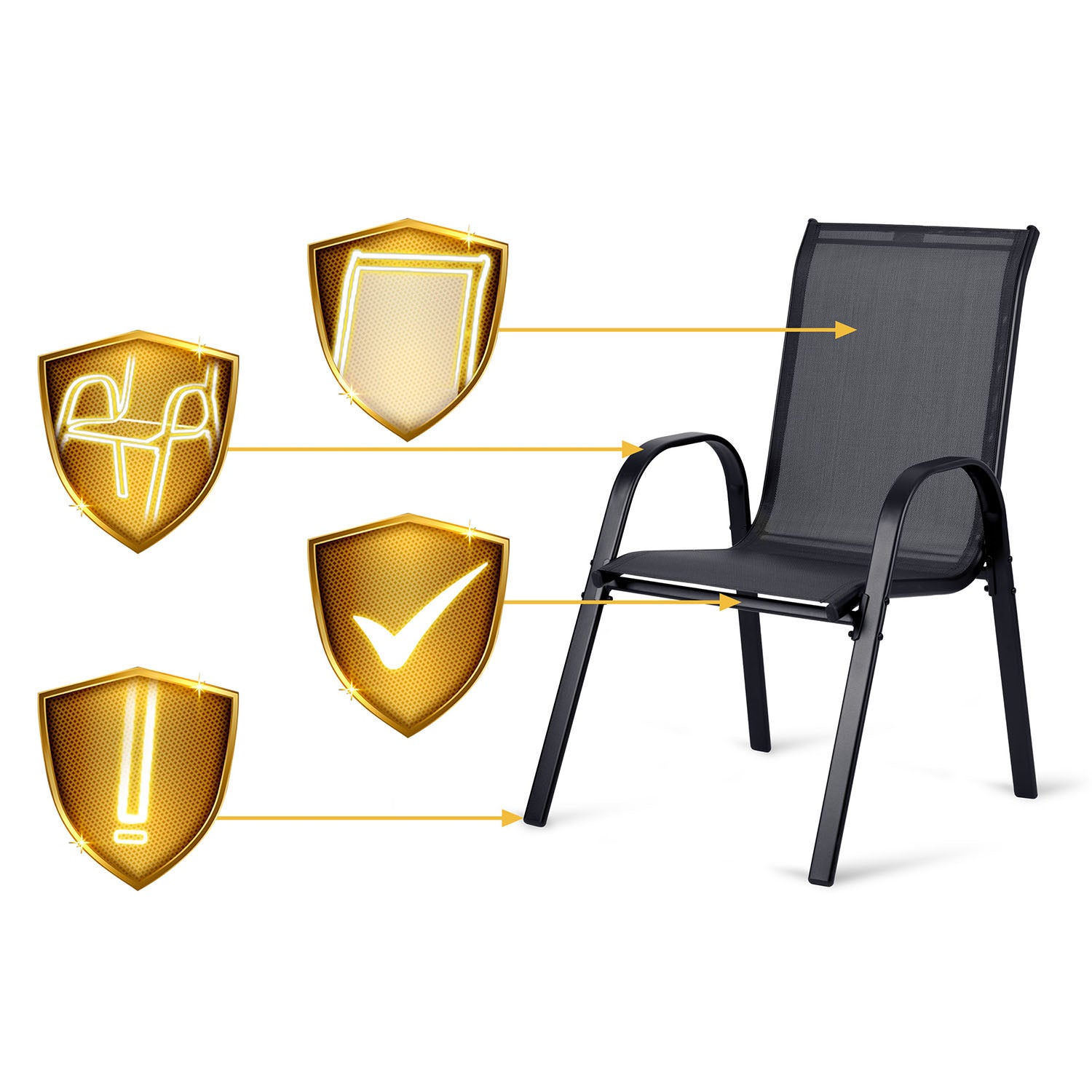 Sofotel SO-980 tekstilės sodo kėdės, komplektas, 2 vienetai