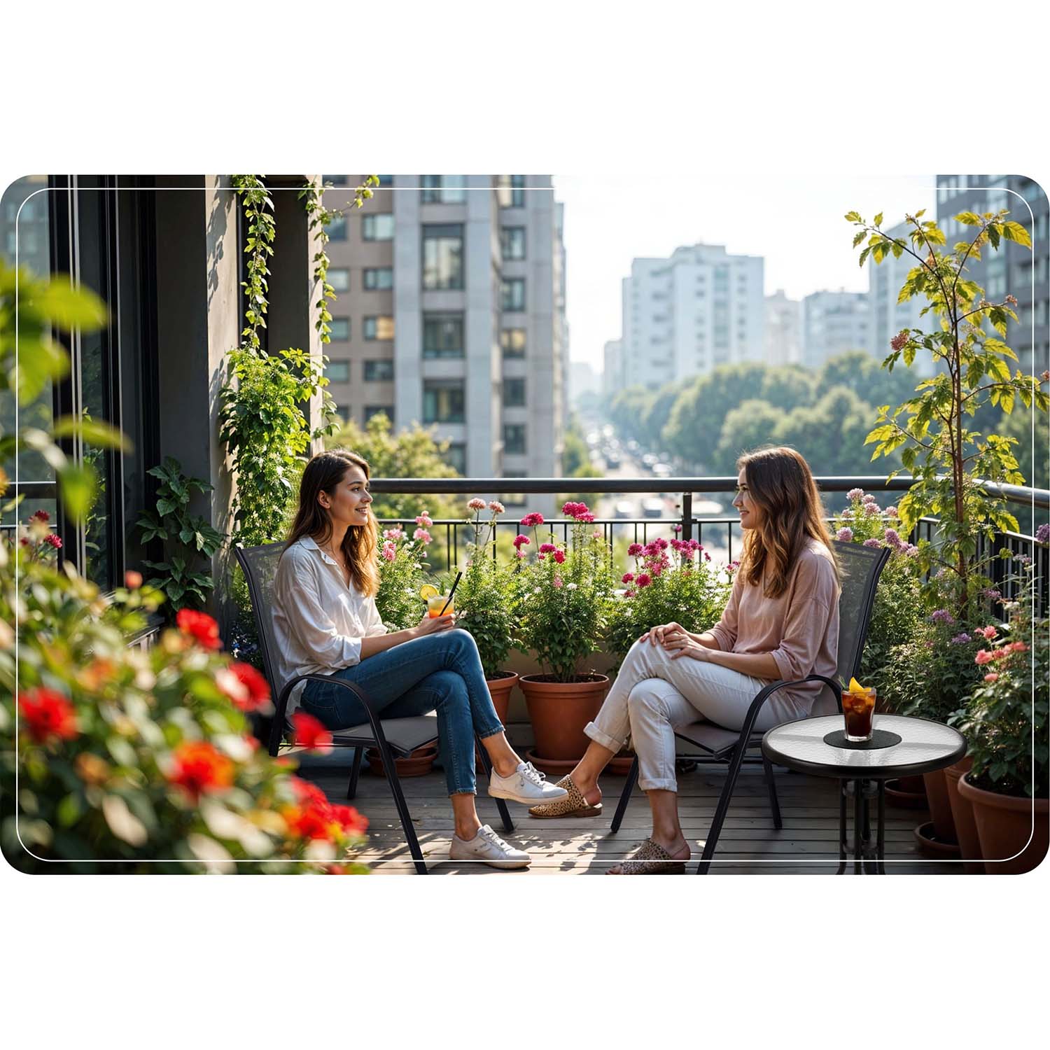 Sofotel SO-980 tekstilės sodo kėdės, komplektas, 2 vienetai