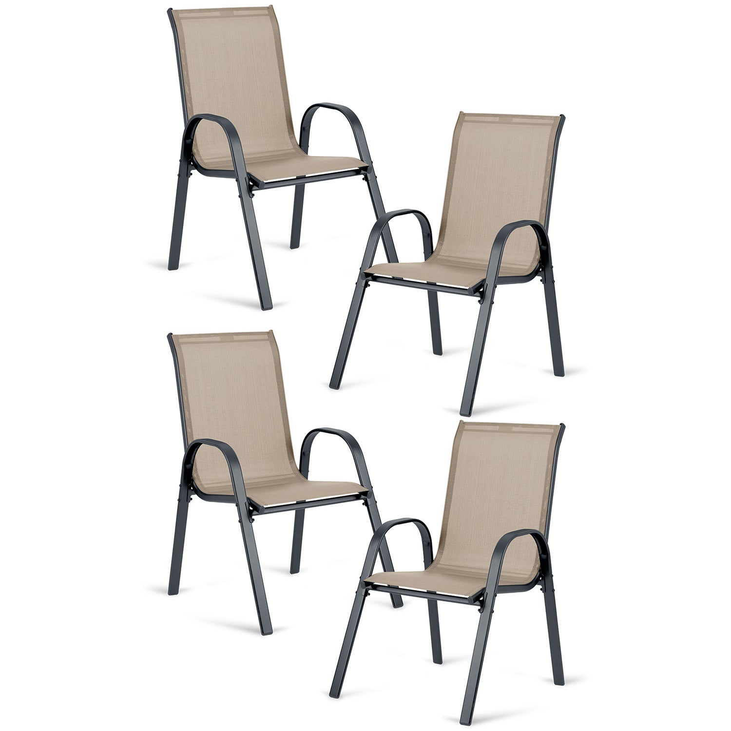 Sofotel SO-980 tekstilės sodo kėdės, 4 vienetų rinkinys