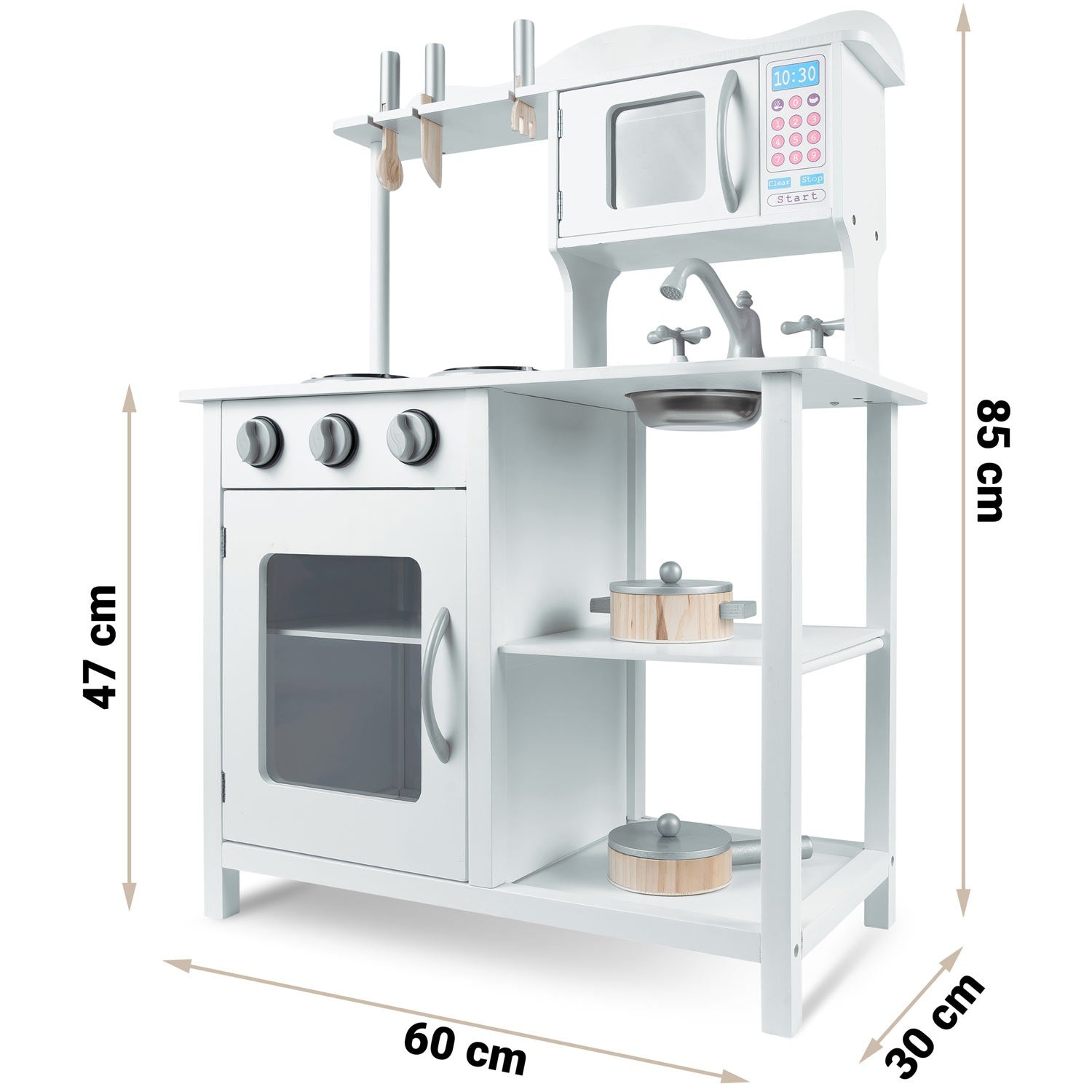 Medinė vaikų virtuvė 60 x 30 x 85 cm