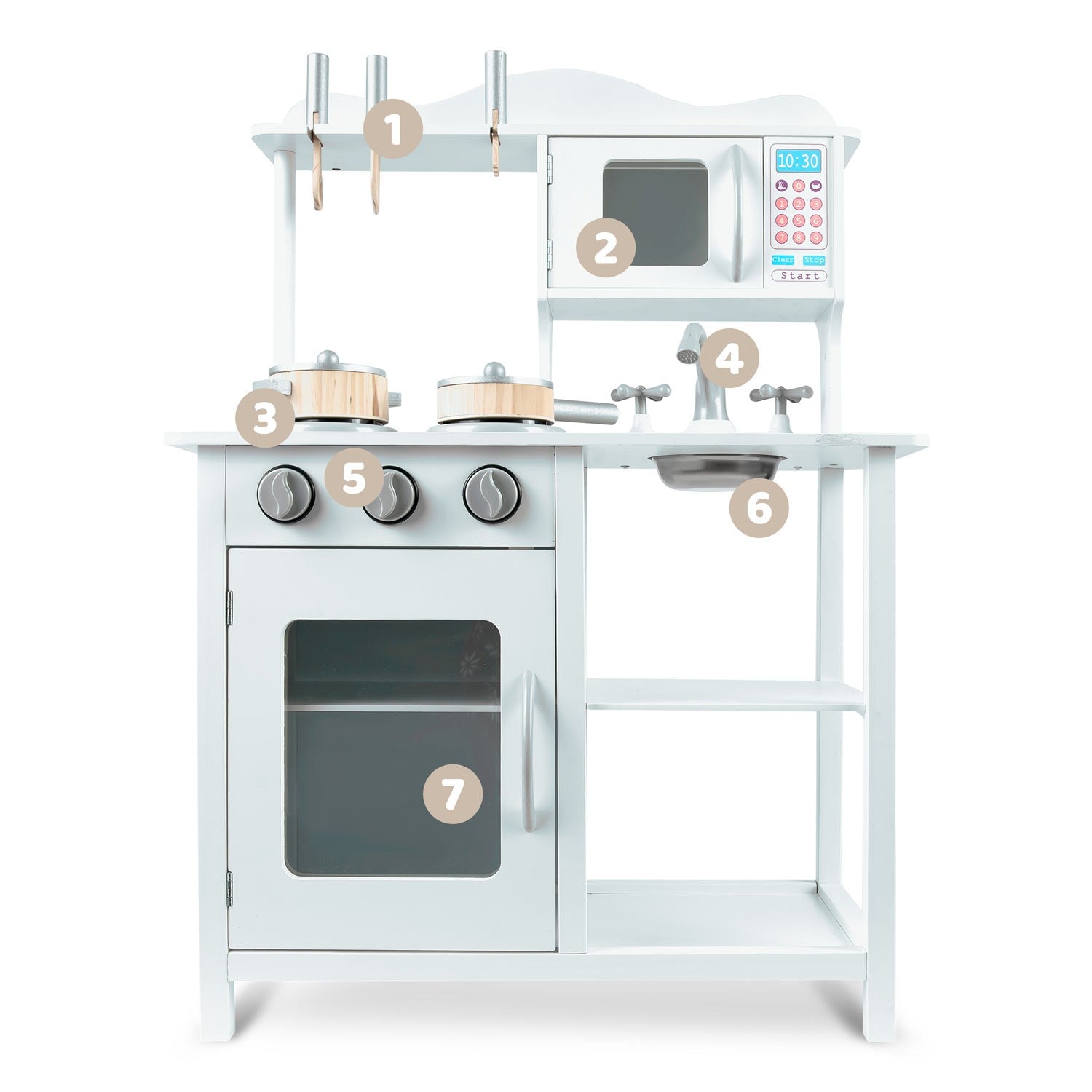 Medinė vaikų virtuvė 60 x 30 x 85 cm