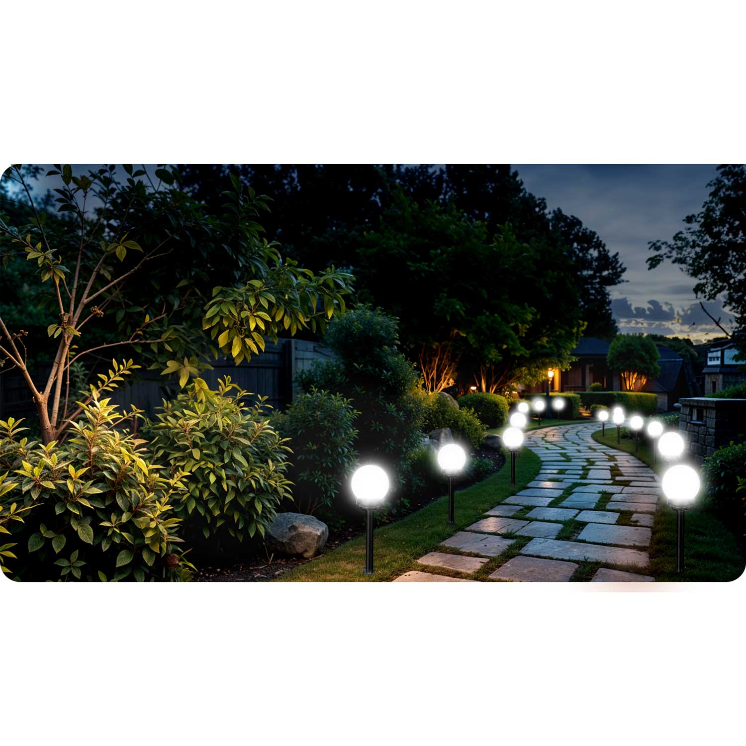 Ilumen LS-102 saulės lempos balta sfera