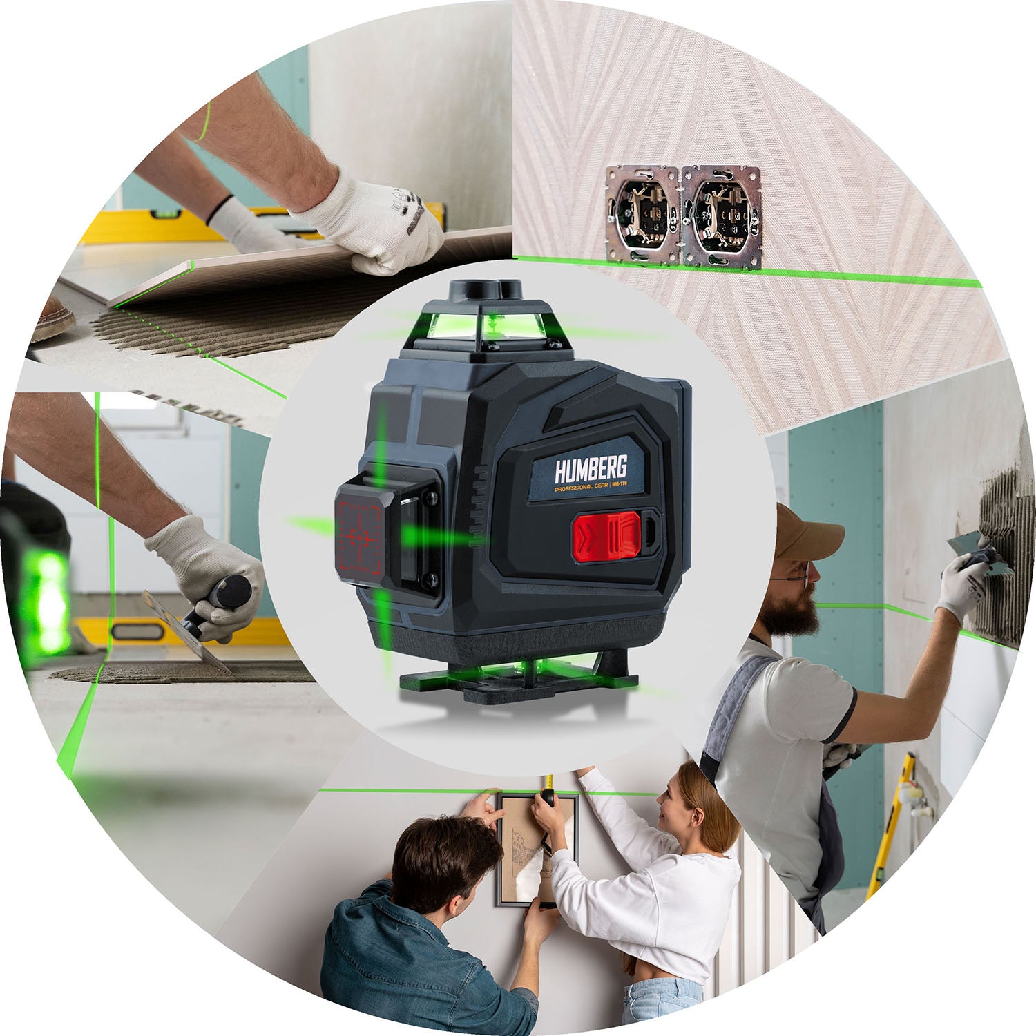 Krikštinis lazerius lagamine + "Humberg" HM-170 priedai