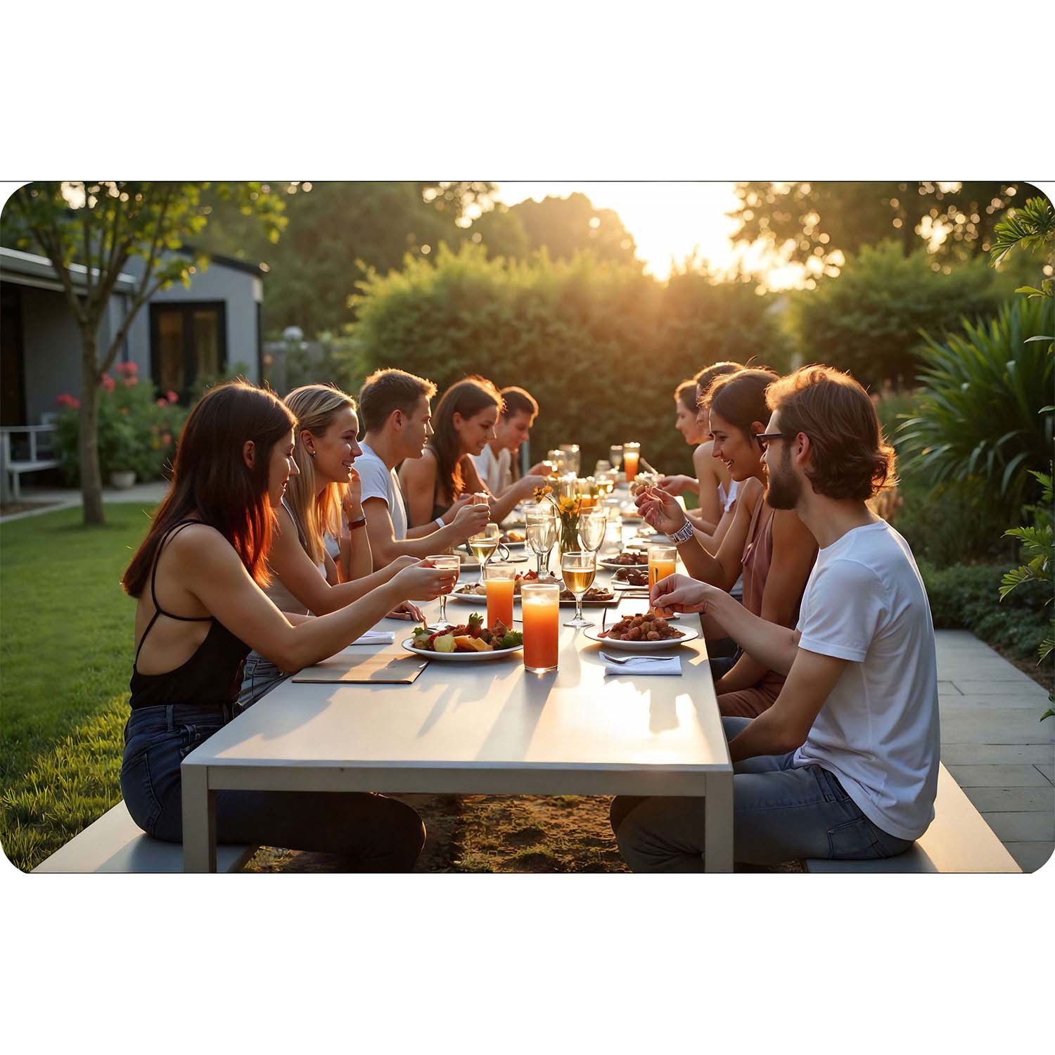 180 cm ilgio apatinė sodo stotis Balta