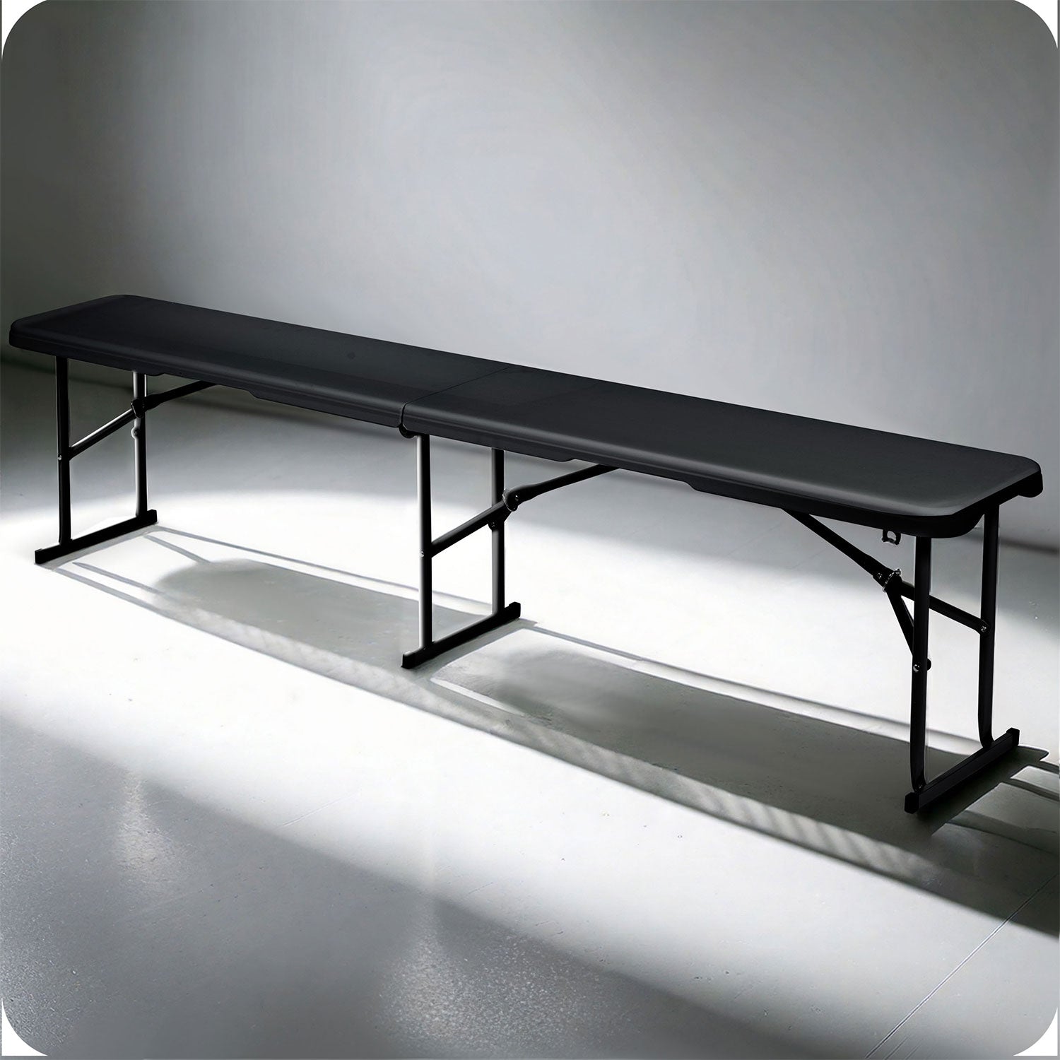 180 cm apvalinamoji sodo stogo juoda spalva