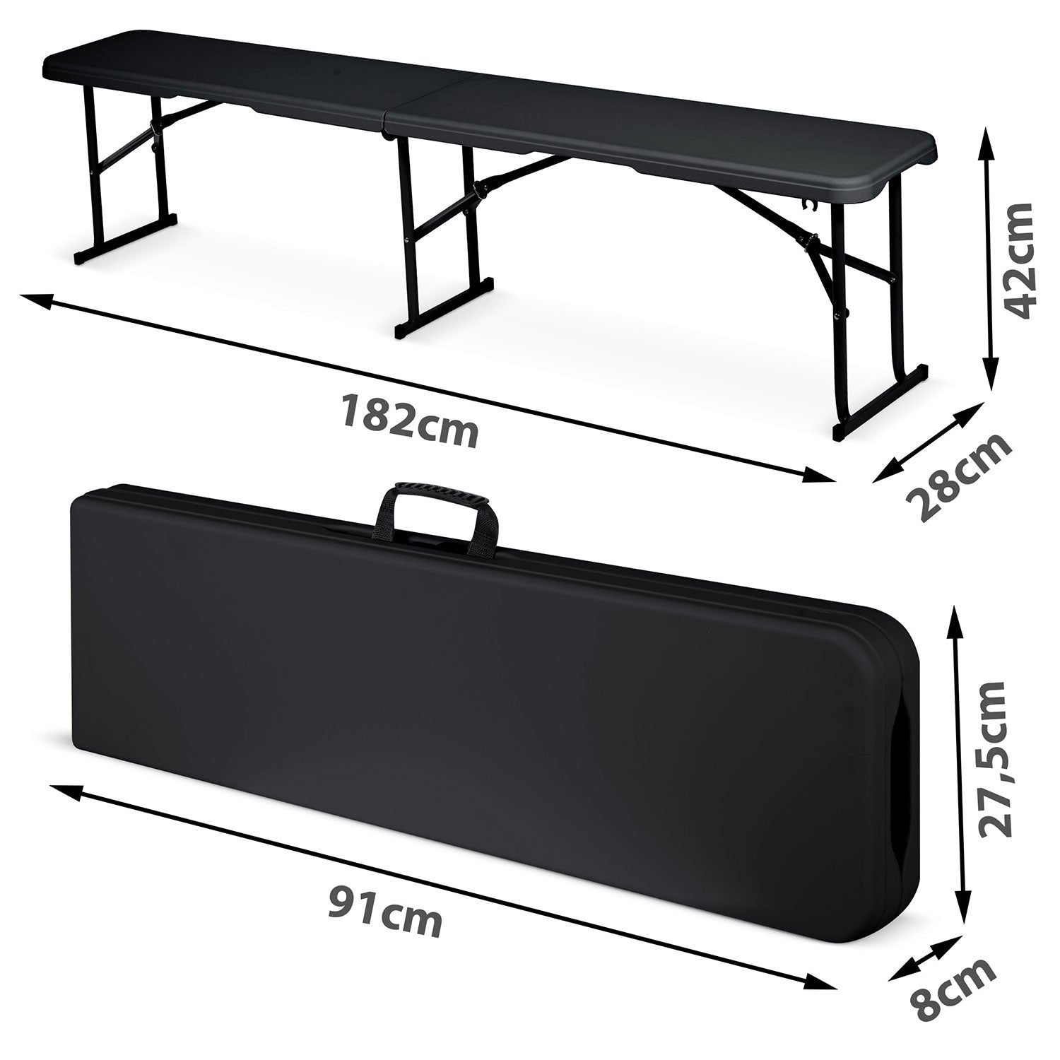 180 cm apvalinamoji sodo stogo juoda spalva