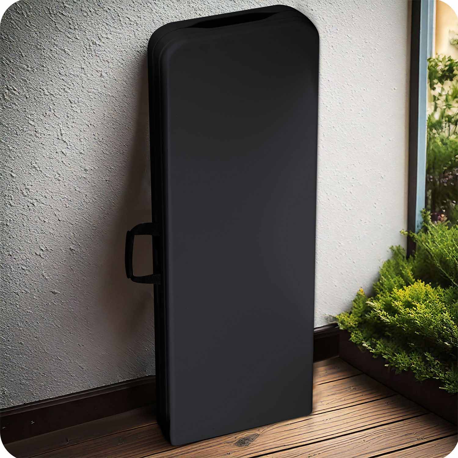 180 cm apvalinamoji sodo stogo juoda spalva