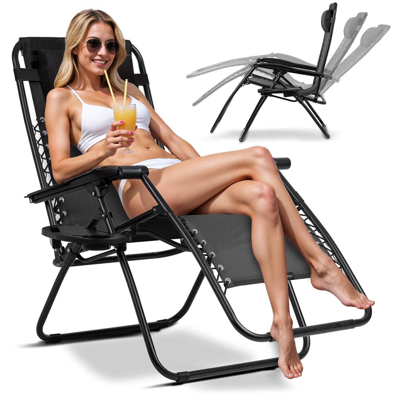 Sofotel ChillWell dvigubos sėdynės su pagalve komplektas 2 dalys juodas