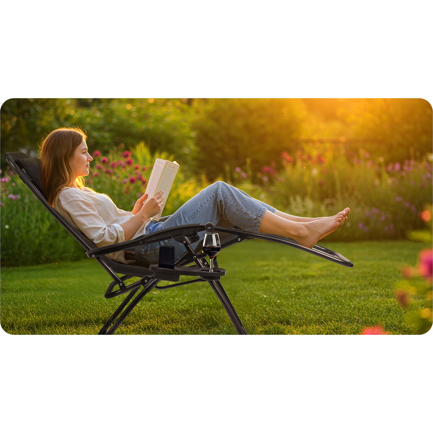 Sofotel ChillWell dvigubos sėdynės su pagalve komplektas 2 dalys juodas