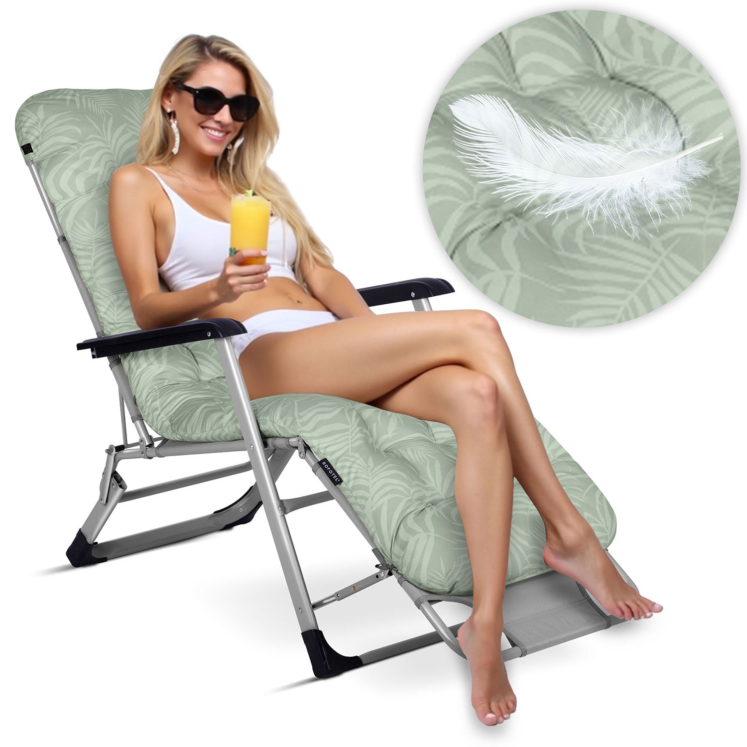 Sofotel ChillWell Apatinis Gultas Su Pagalve Šviesiai Žali