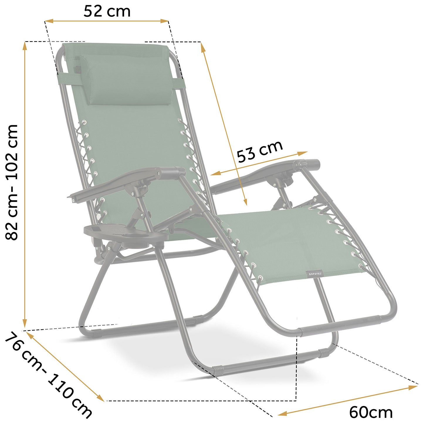 Sofotel ChillWell 2 gultai su pagalve, 2 žaliųjų dalių komplektas