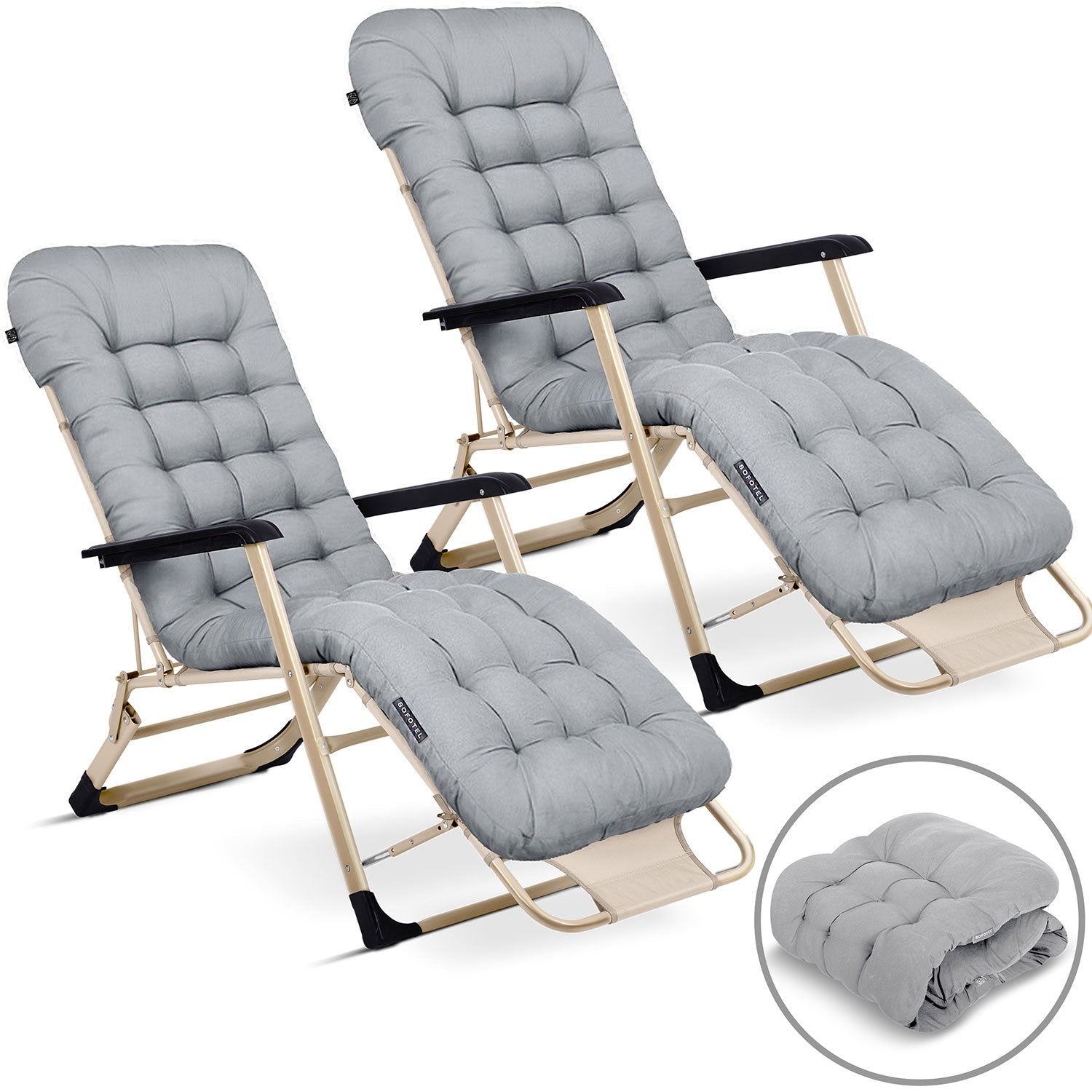 Sofotel ChillWell dvigubos sėdynės su pagalve, 2 vienetų komplektas, šviesiai pilkas