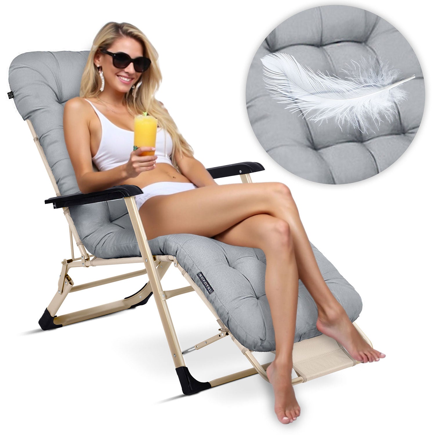 Sofotel ChillWell dvigubos sėdynės su pagalve, 2 vienetų komplektas, šviesiai pilkas