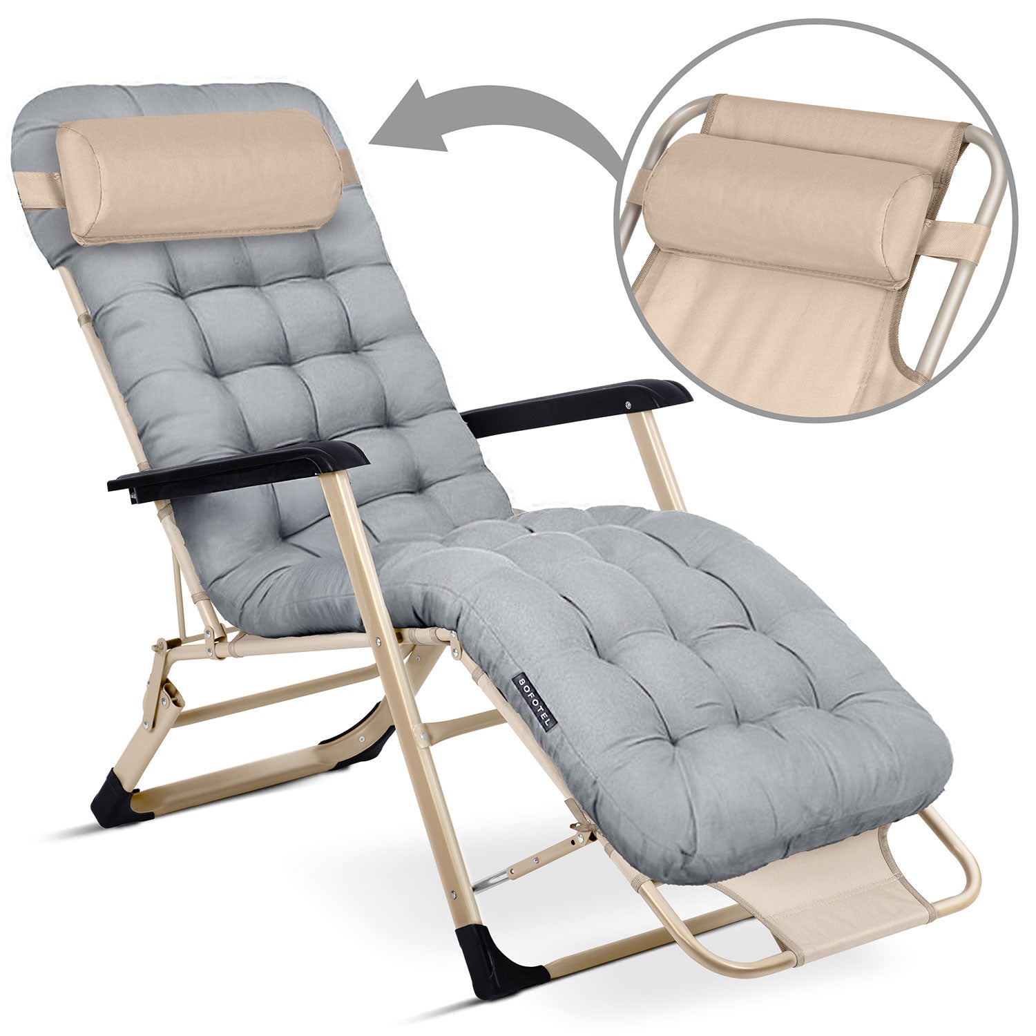 Sofotel ChillWell dvigubos sėdynės su pagalve, 2 vienetų komplektas, šviesiai pilkas