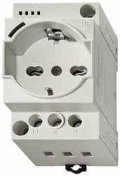 Kištukinis lizdas ant DIN bėgelio su įžeminimu Finder 7U0082300010 (LED indikacija, 16A)