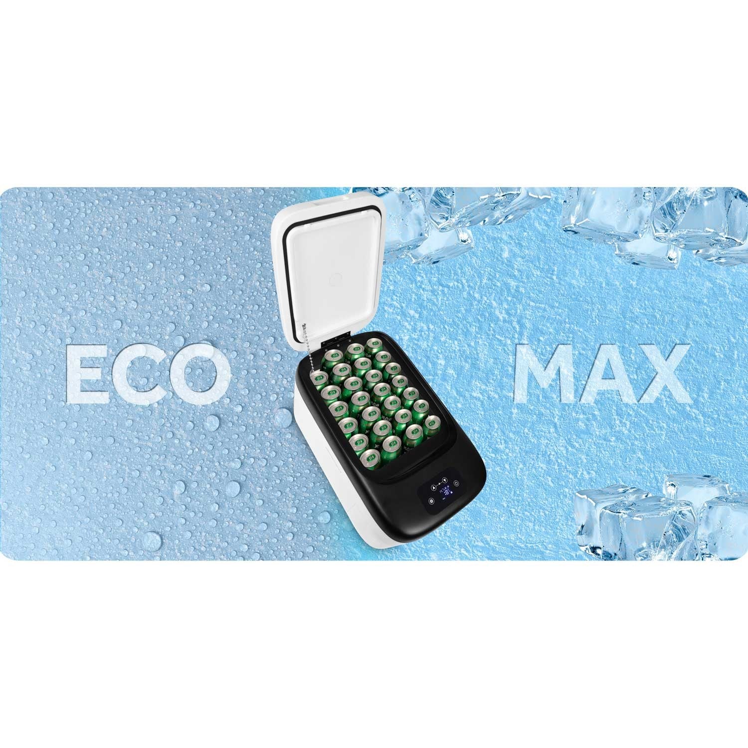 21 litrų Icemax 401 Berdsen kompresoriaus kelionės šaldytuvas - baltas