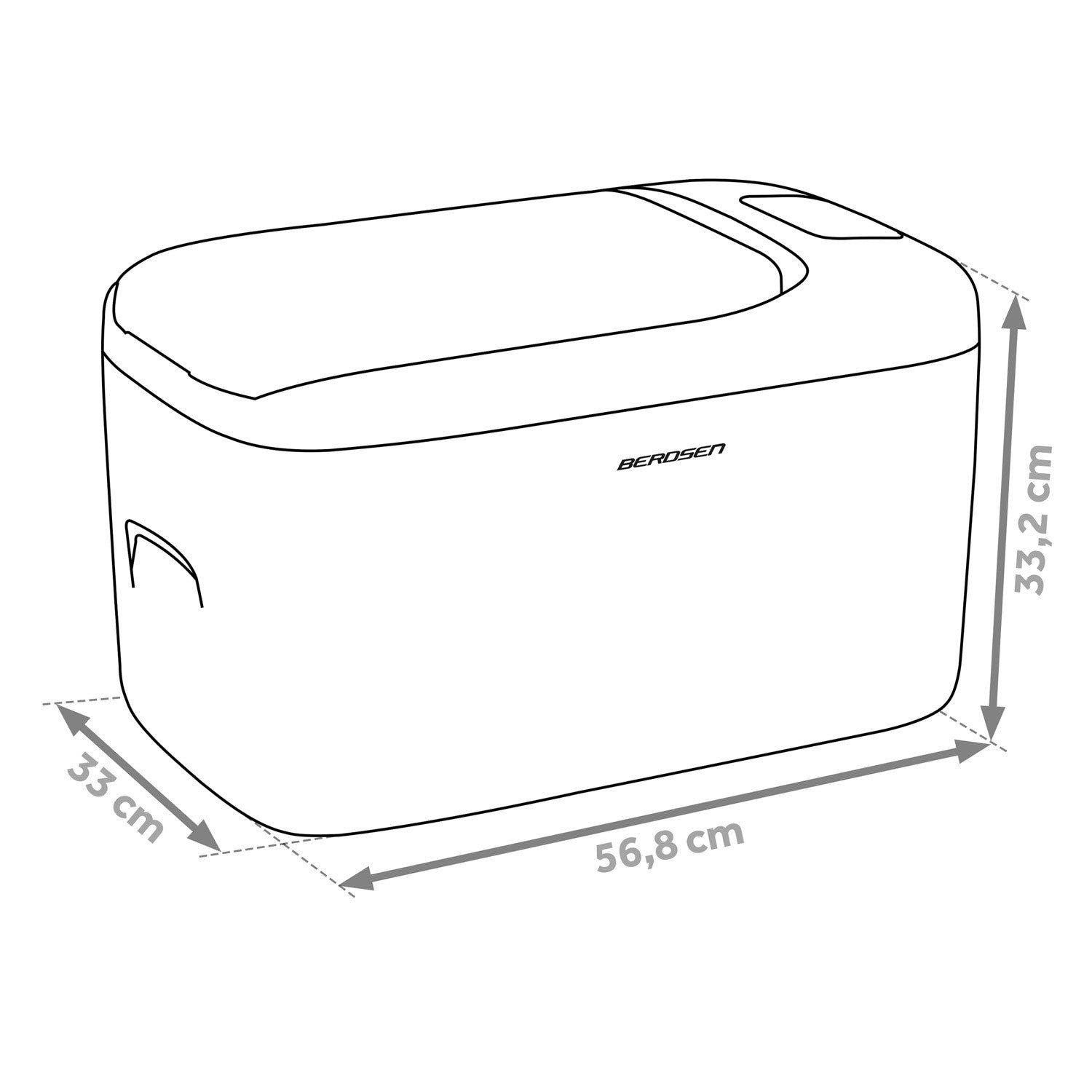 21 litrų Icemax 401 Berdsen kompresoriaus kelionės šaldytuvas - baltas