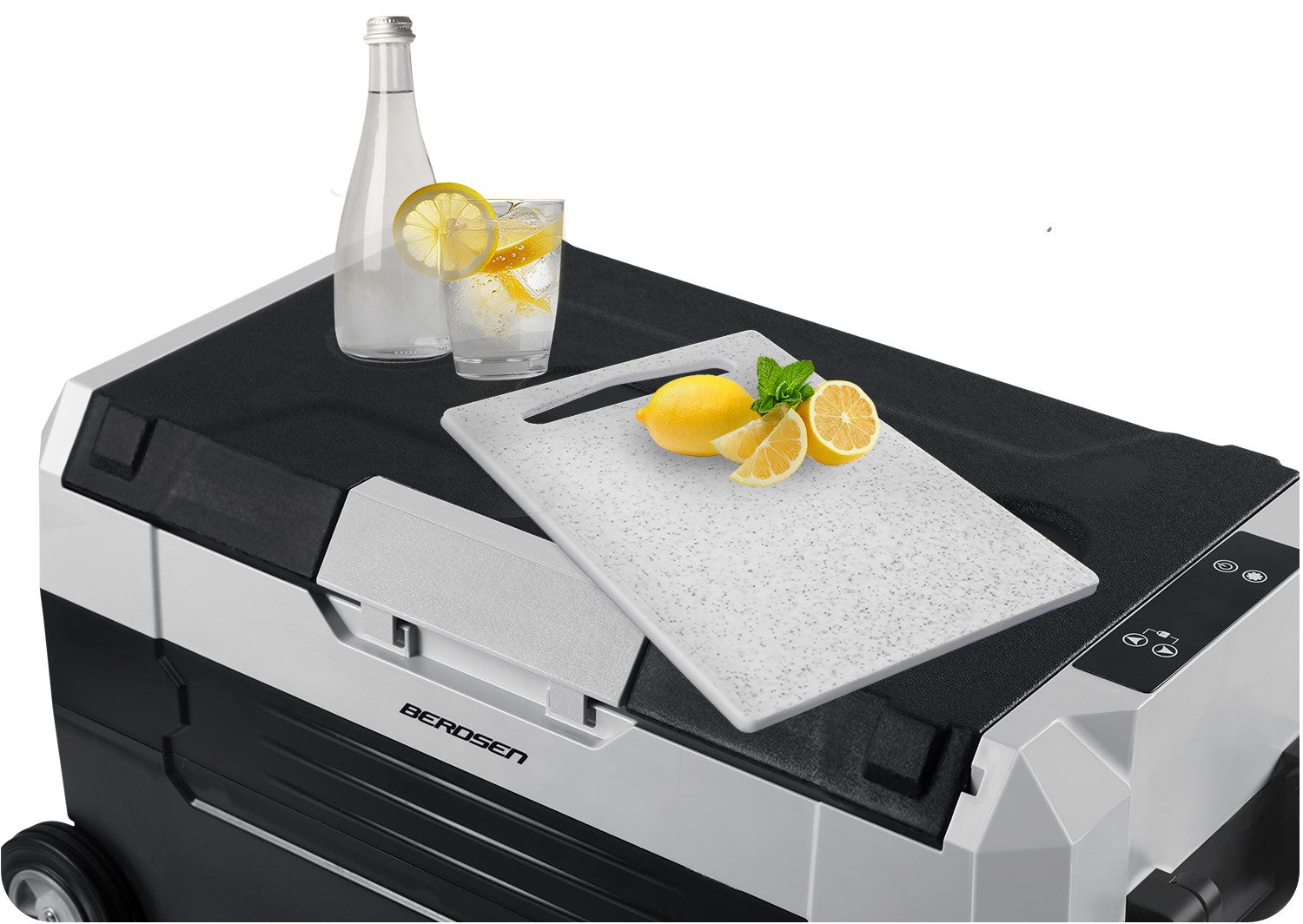 Turistinis Icemax 400 Berdsen 32 litrų kompresoriaus šaldytuvas - juodas