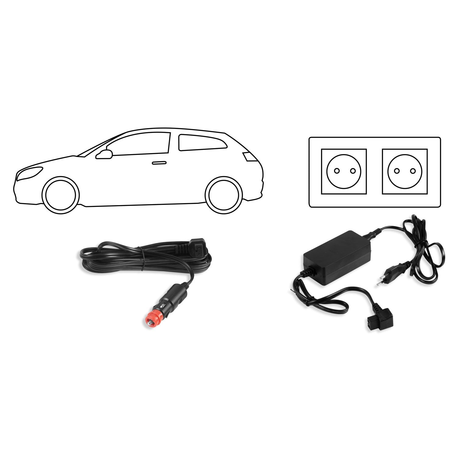 Turistinis Icemax 400 Berdsen 32 litrų kompresoriaus šaldytuvas - juodas