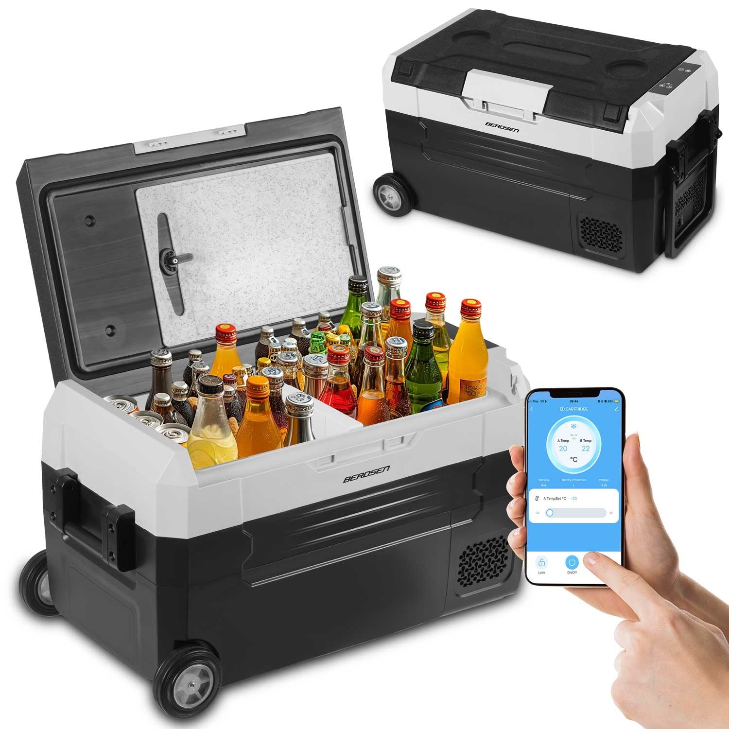 Turistinis Icemax 400 Berdsen 32 litrų kompresoriaus šaldytuvas - juodas