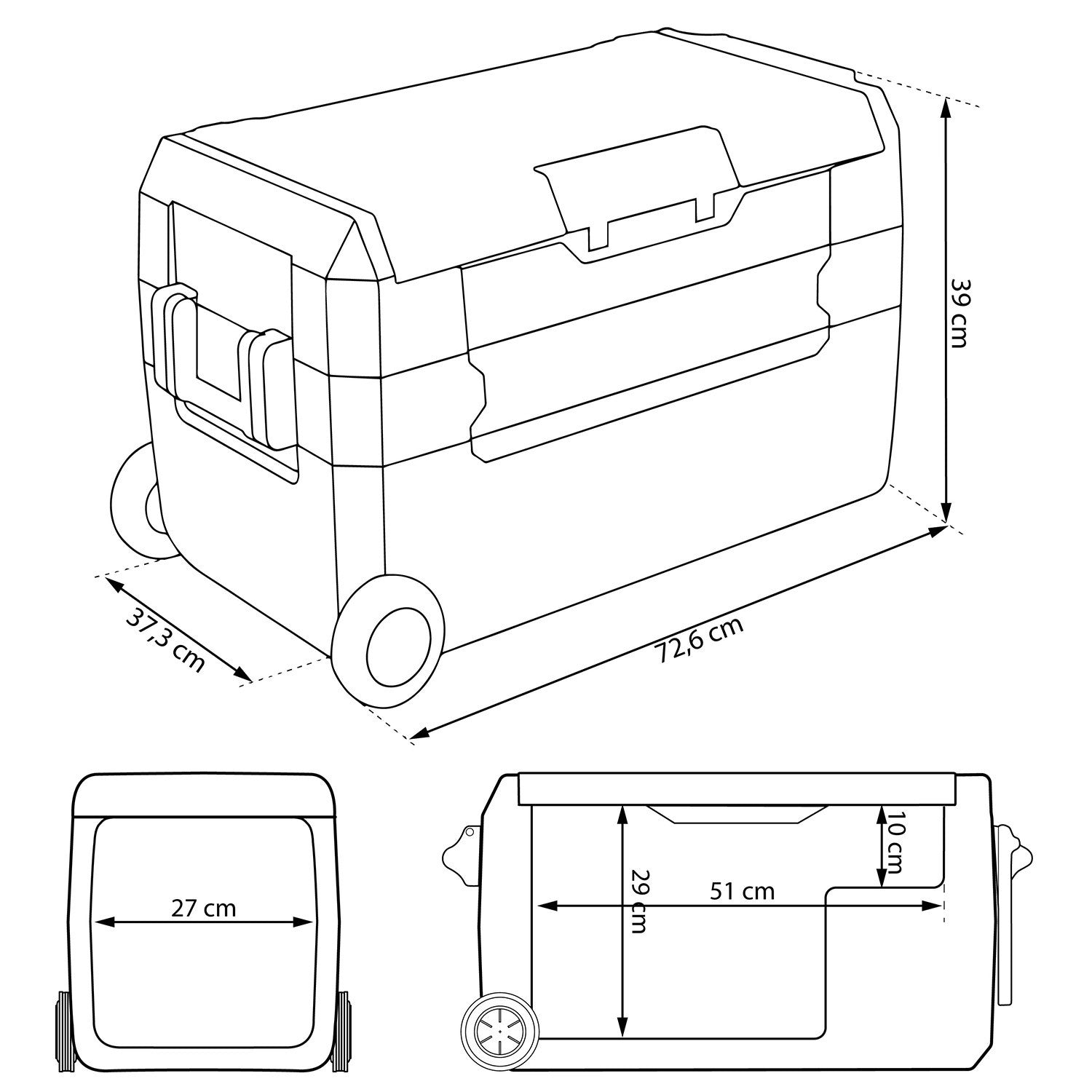 Turistinis Icemax 400 Berdsen 32 litrų kompresoriaus šaldytuvas - juodas