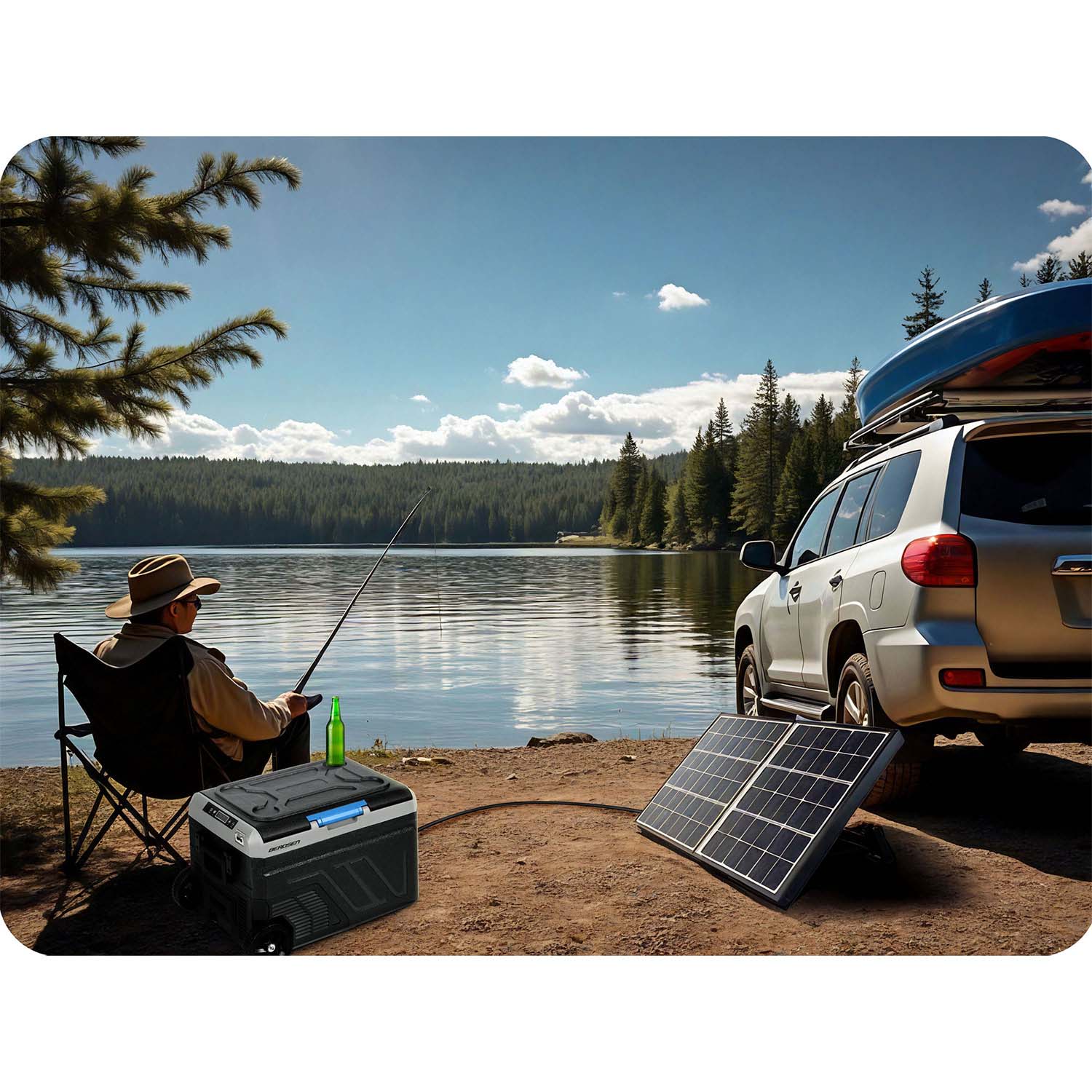 Turistinis kompresoriaus šaldytuvas Icemax 402 Berdsen 40 litrų - juodas