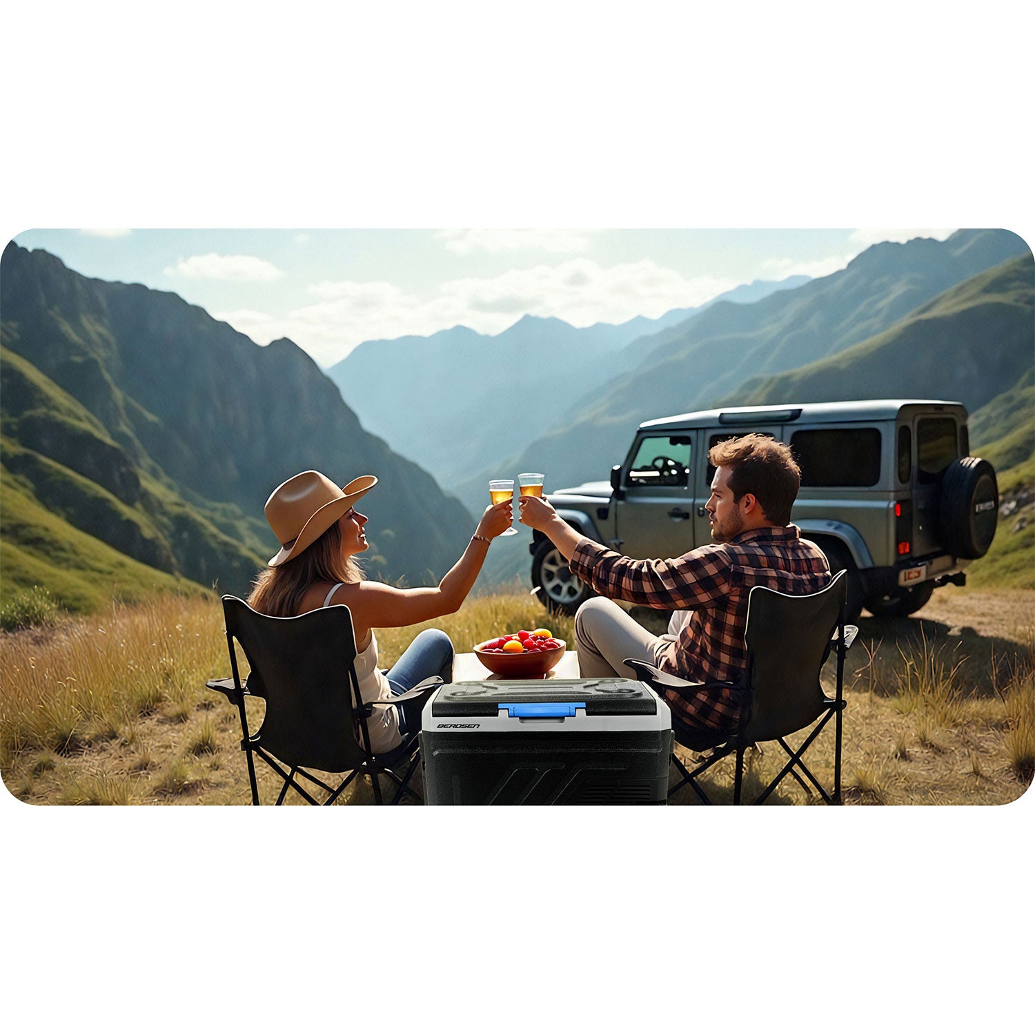 Turistinis kompresoriaus šaldytuvas Icemax 402 Berdsen 40 litrų - juodas